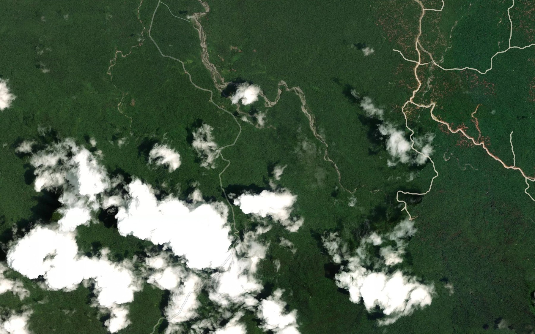 Satellite map of the Feloli Creek