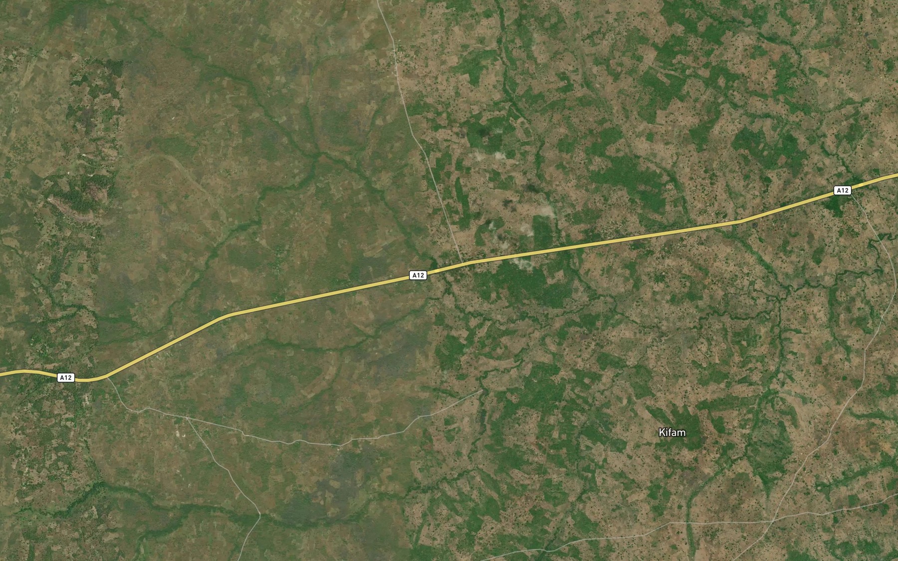 Satellite map of the River Nadiza