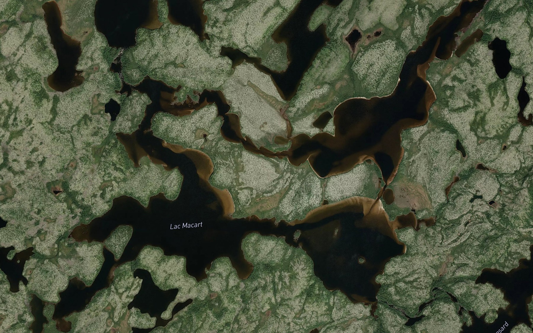 Satellite map of the Lac Macart