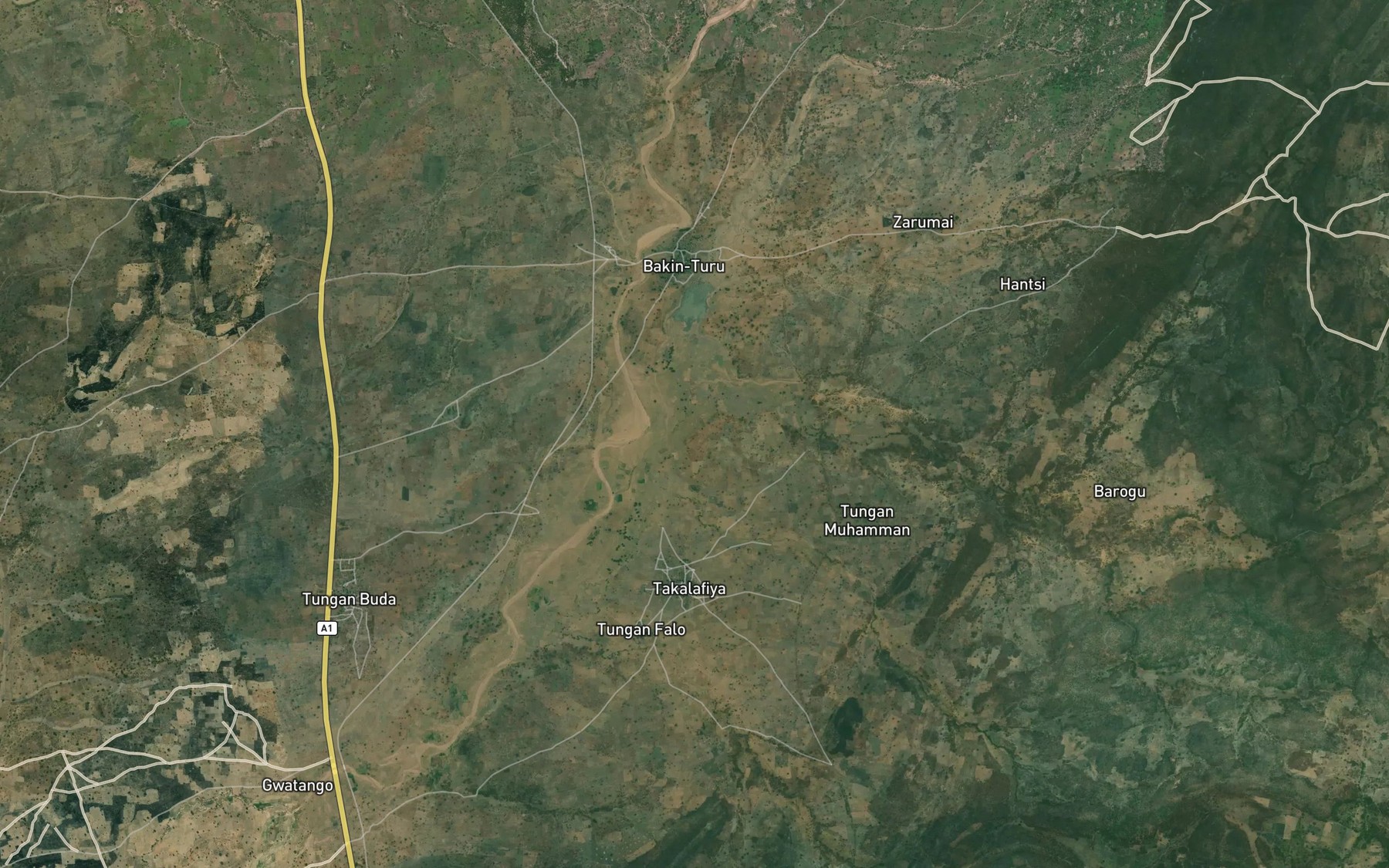 Satellite map of the River Kundu