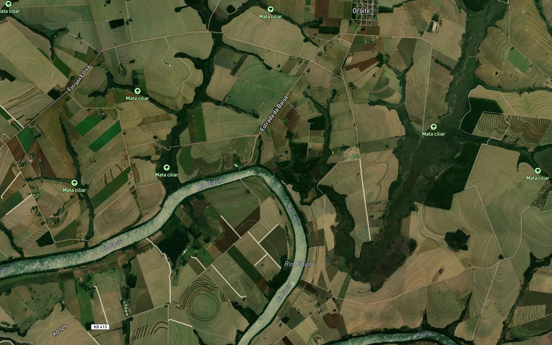 Satellite map of the Rio Jangada