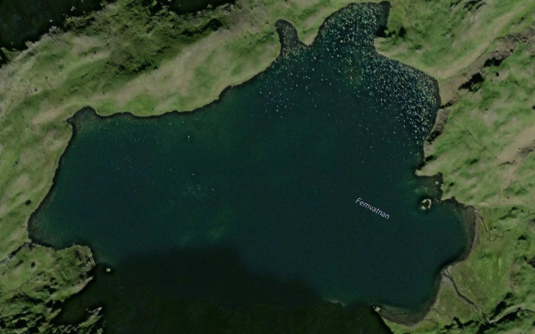 Satellite map of the Femvatnan