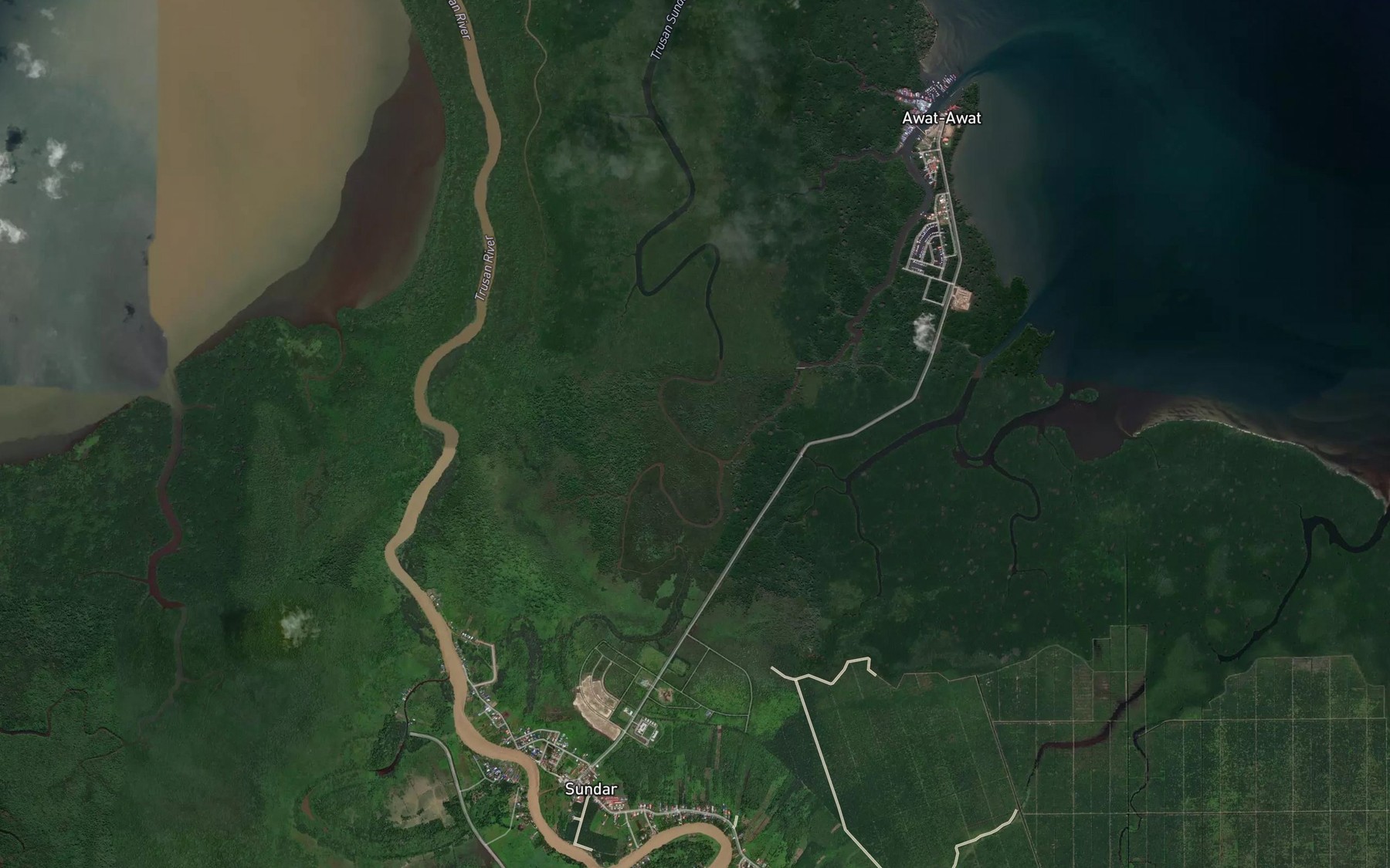 Satellite map of the Sungai Bumbun