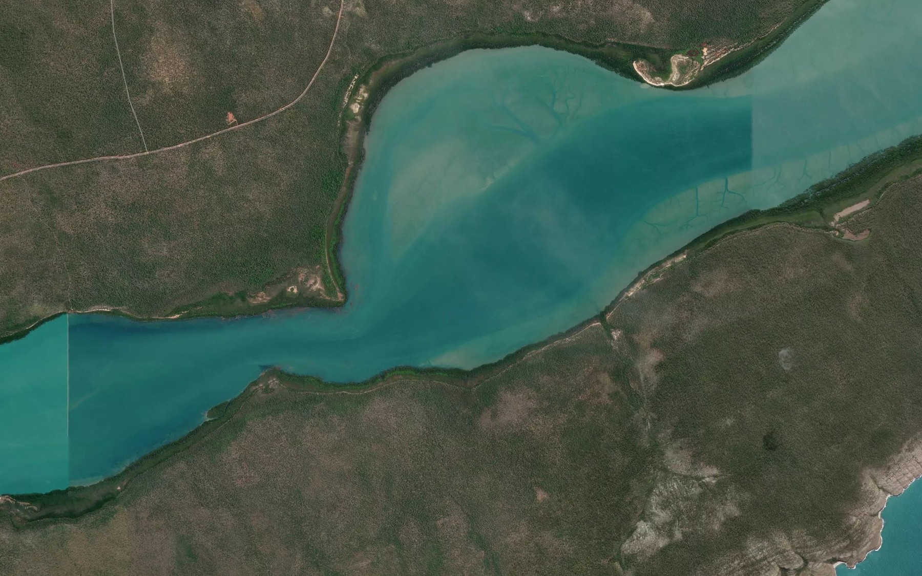 Satellite map of the Cadell Strait