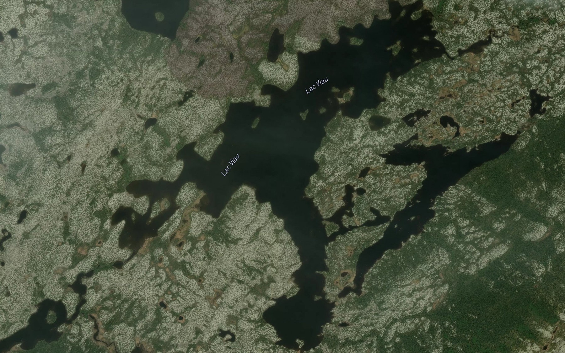 Satellite map of the Lac Viau