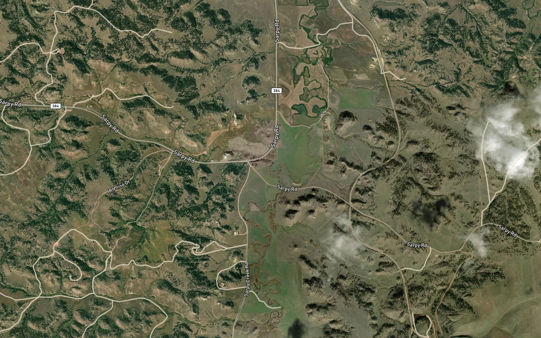 Satellite map of the Spring Creek