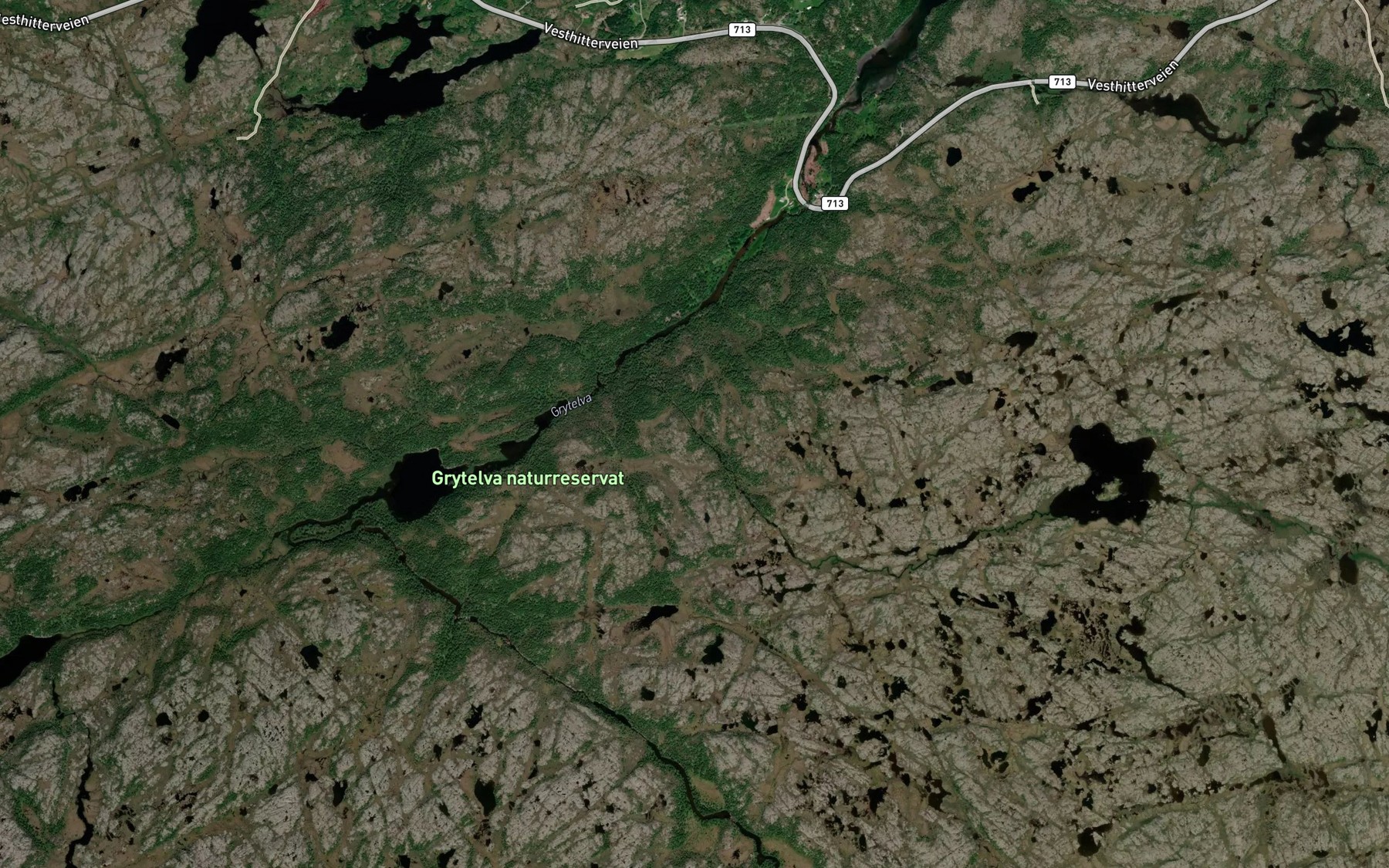 Satellite map of the Stakkvasselva