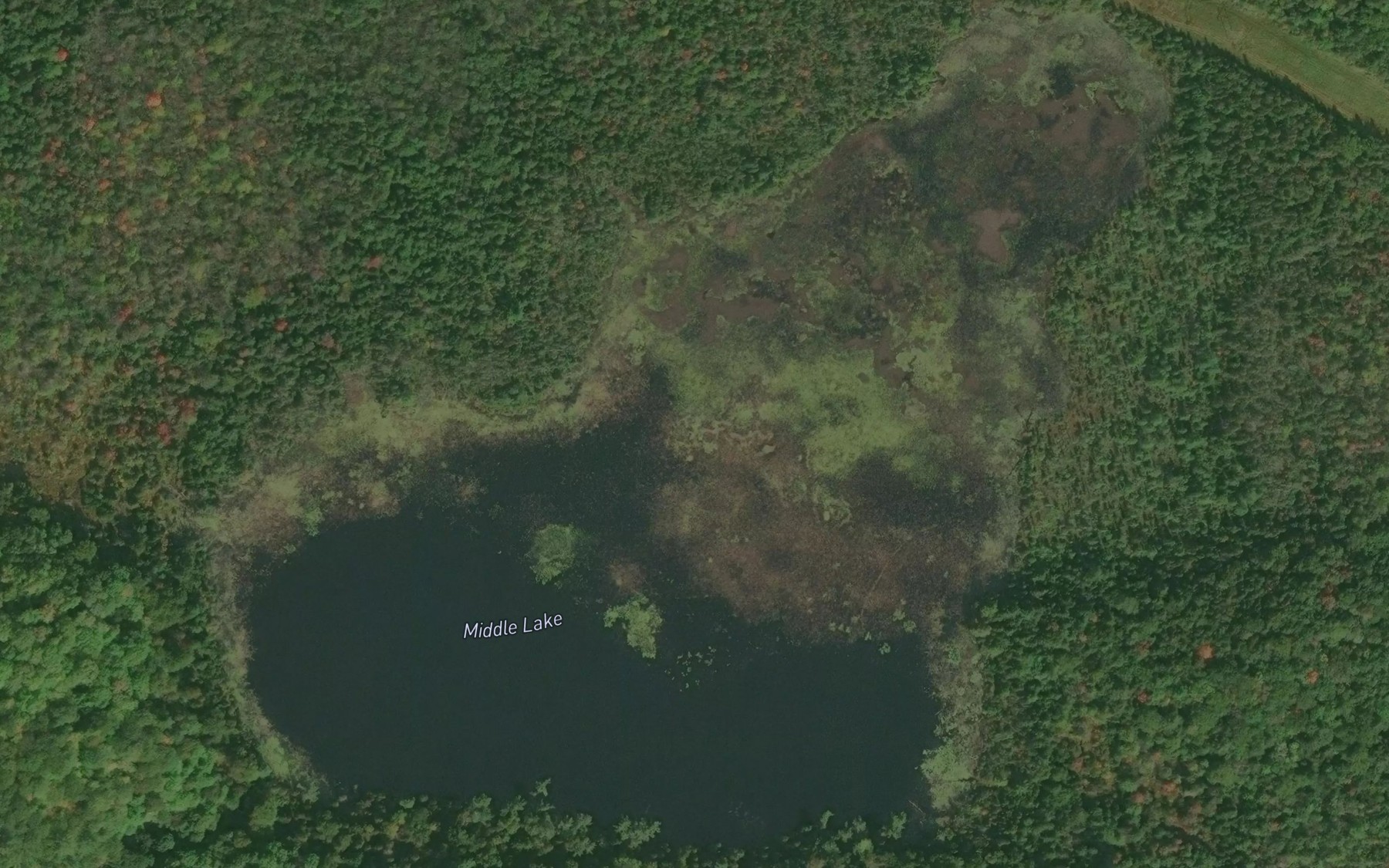 Satellite map of the Middle Lake