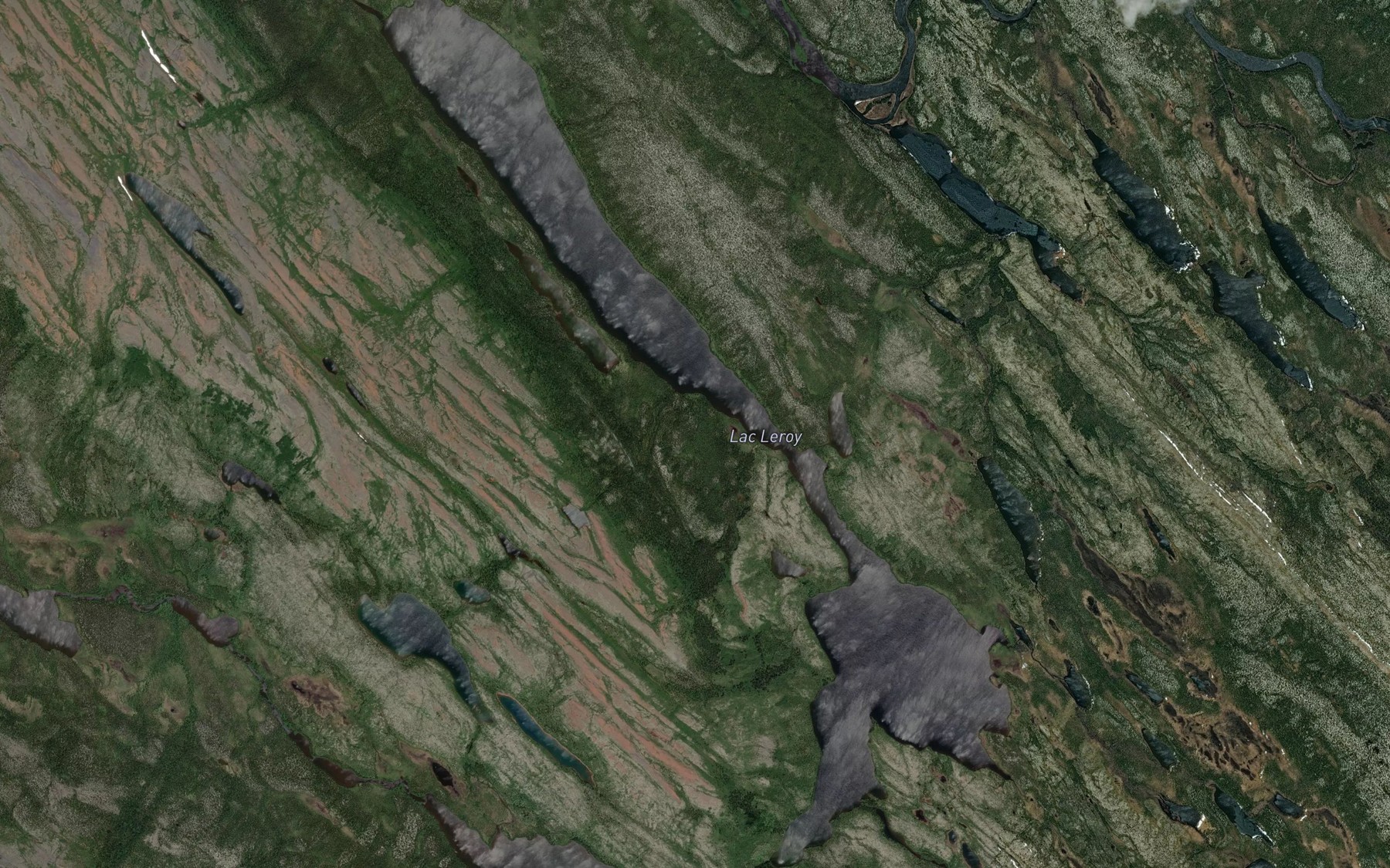 Satellite map of the Lac Leroy