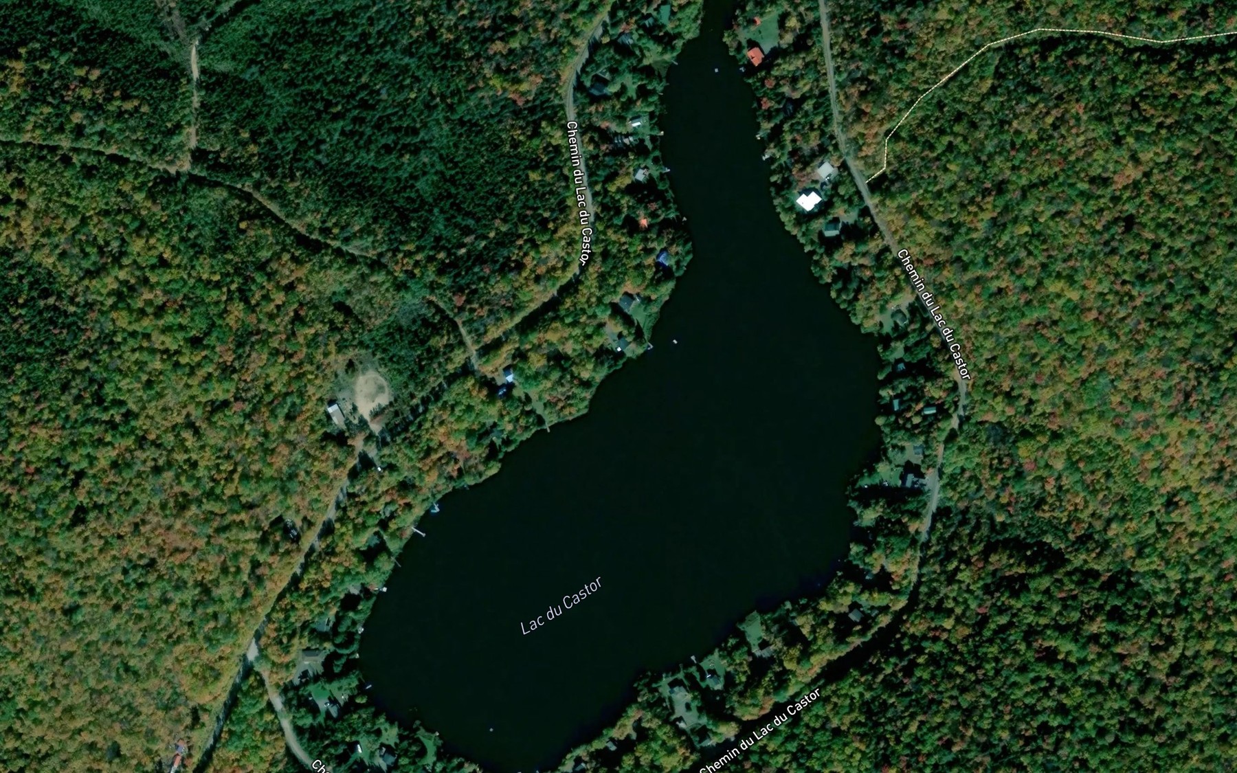 Satellite map of the Lac du Castor