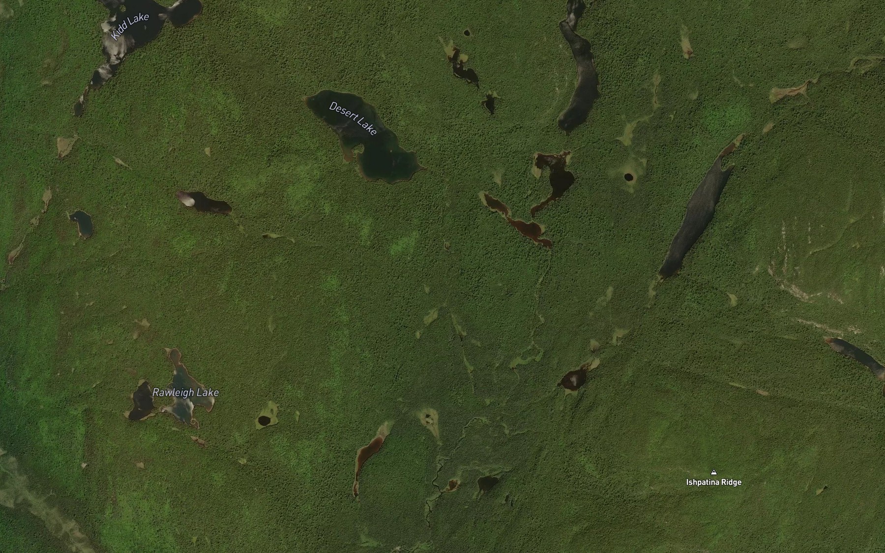 Satellite map of the Desert Creek