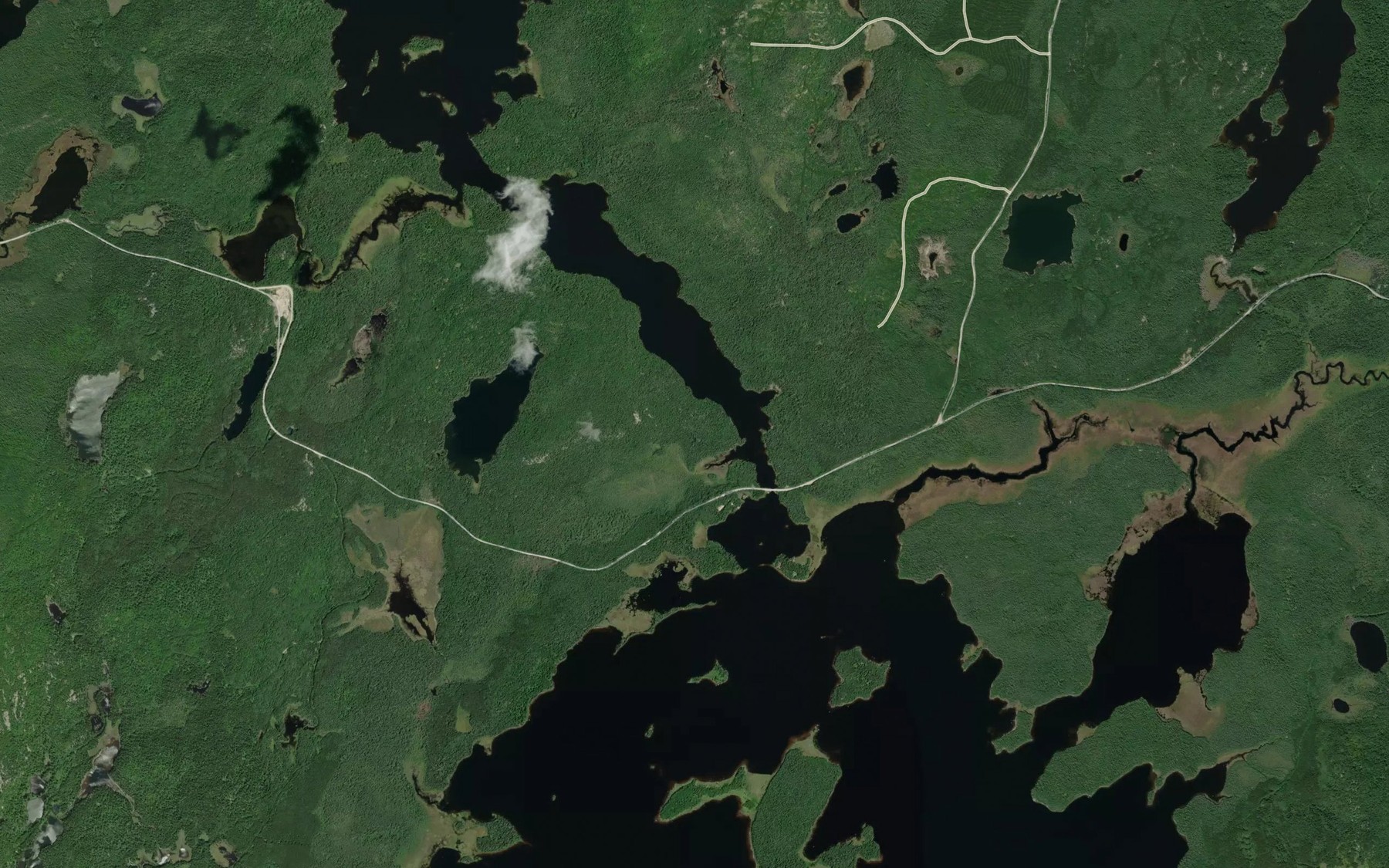 Satellite map of the Wabatongushi Lake