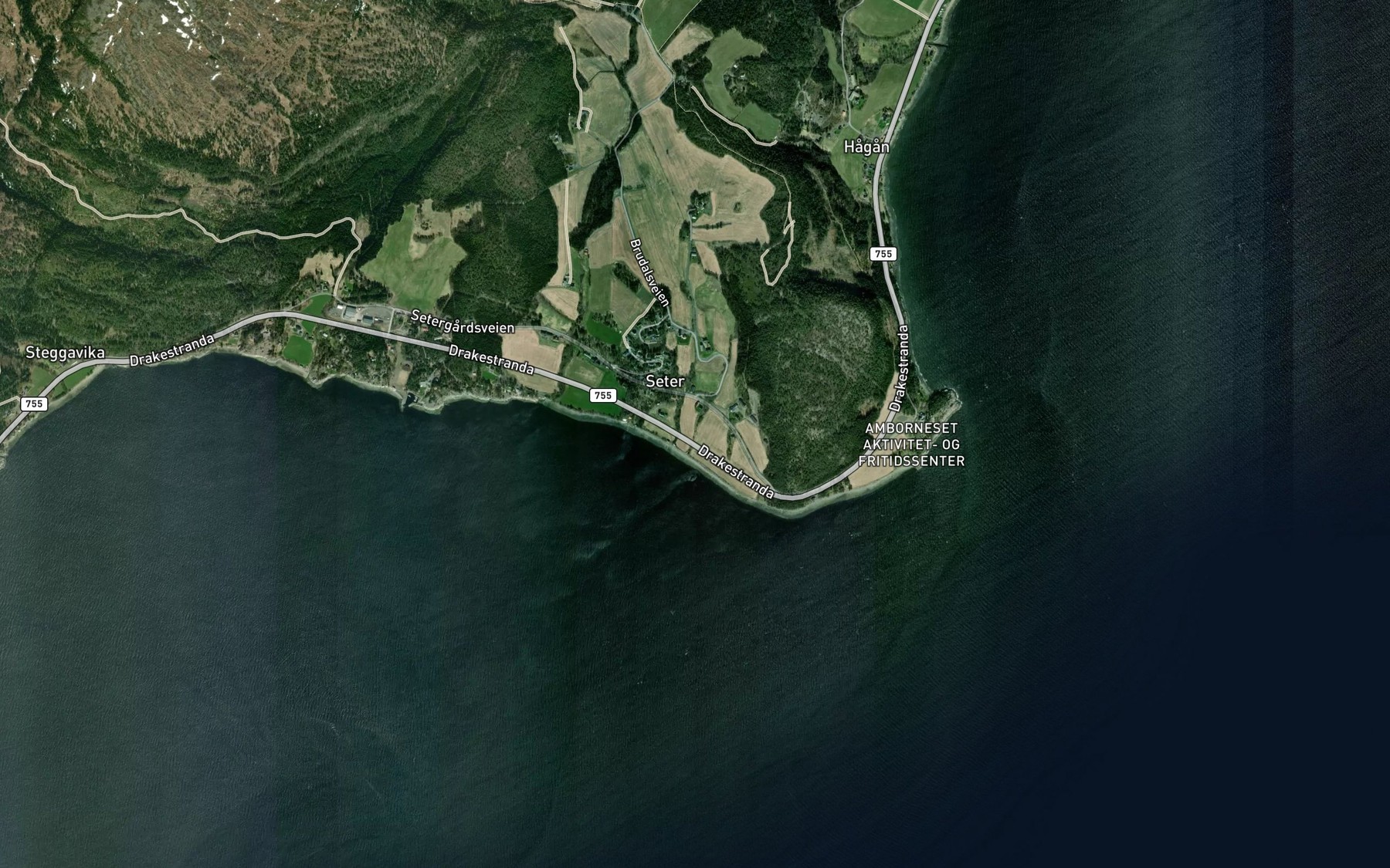 Satellite map of the Skallbekken