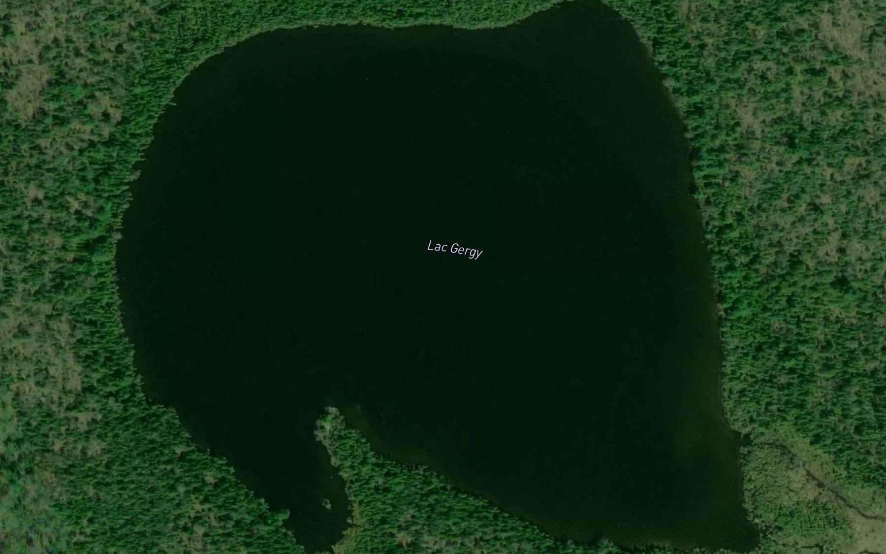 Satellite map of the Lac Gergy