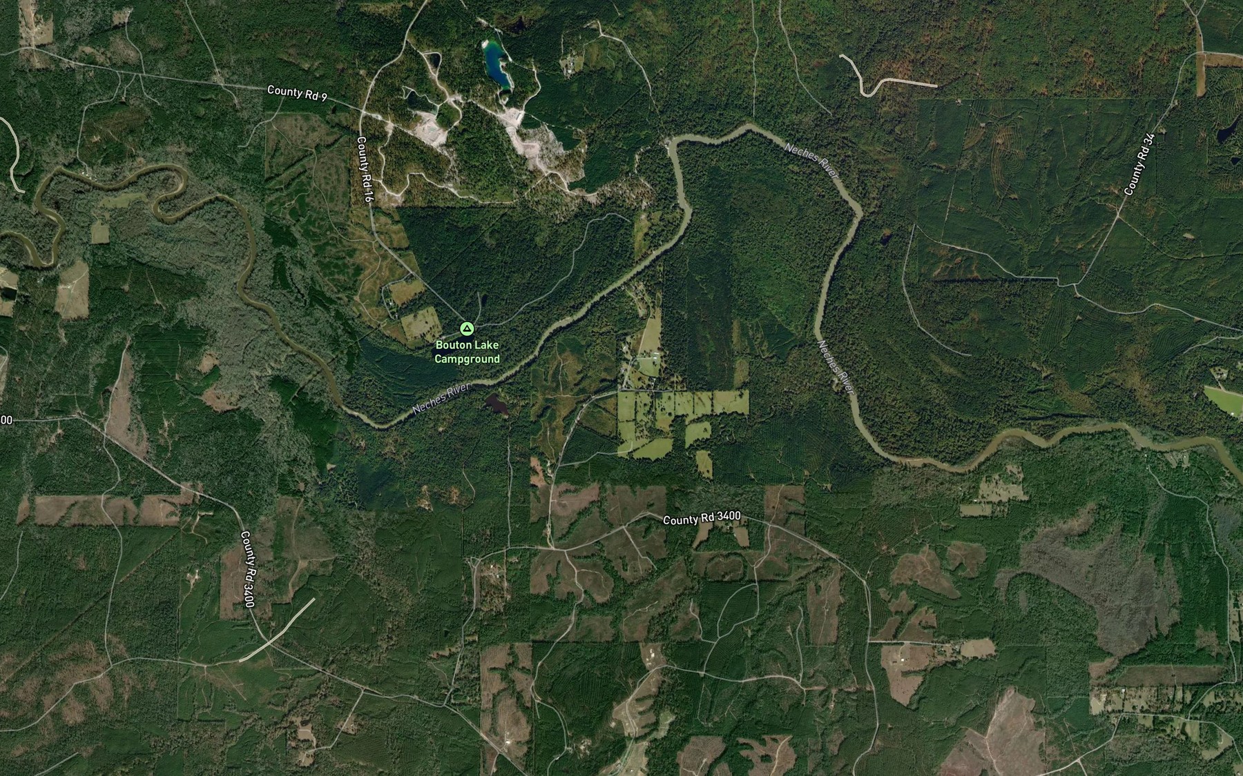 Satellite map of the Rocky Springs