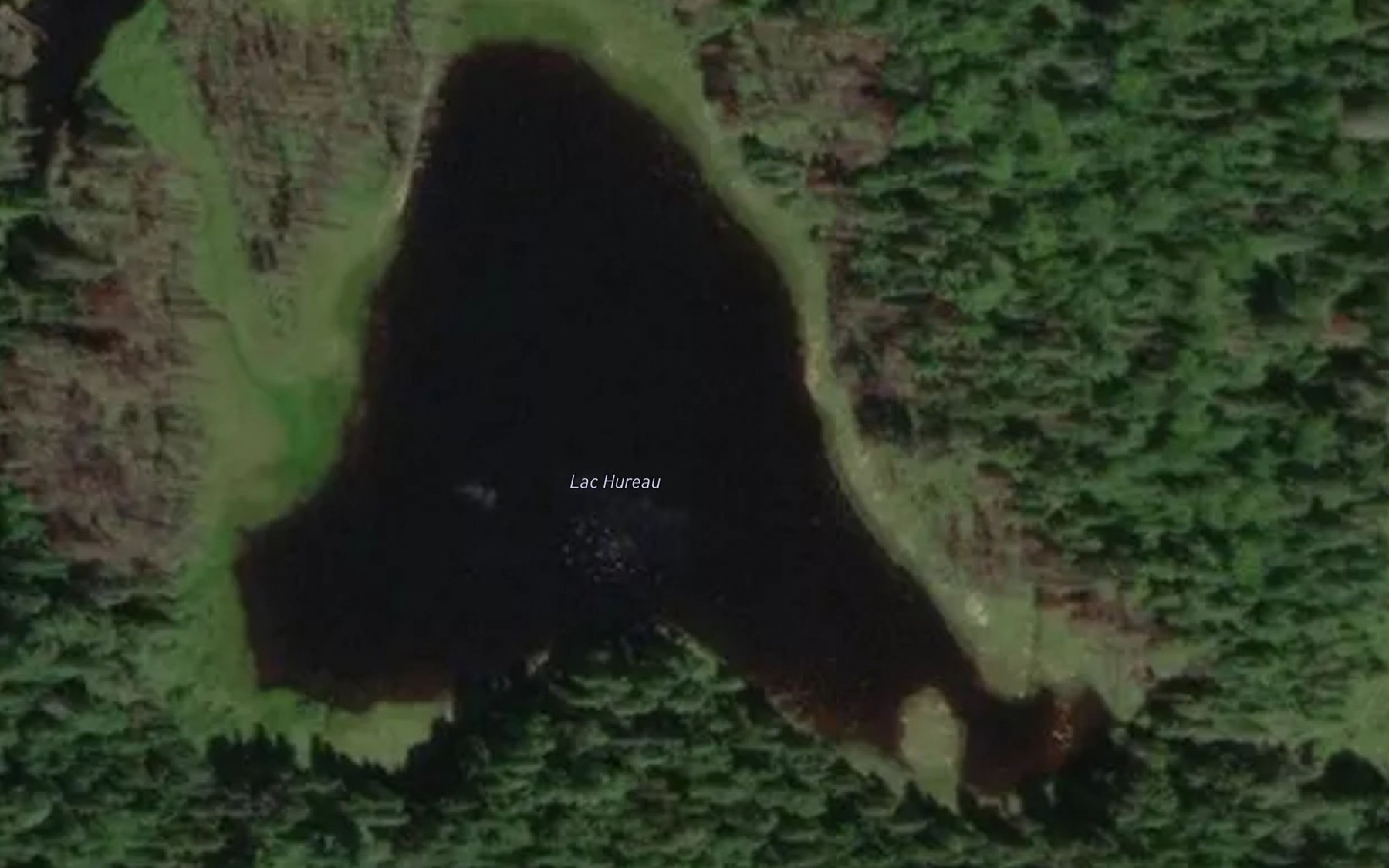 Satellite map of the Lac Hureau