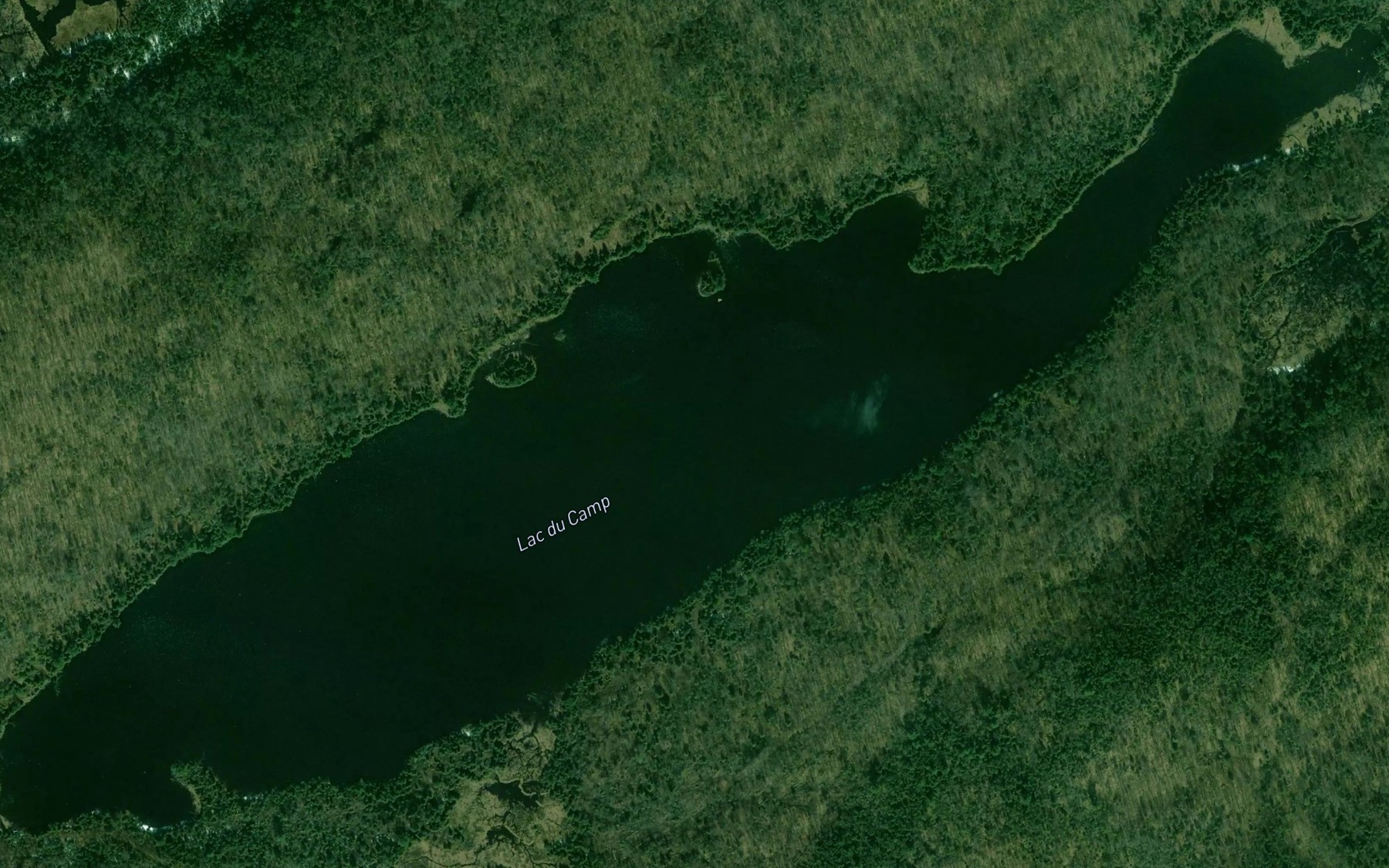 Satellite map of the Lac du Camp