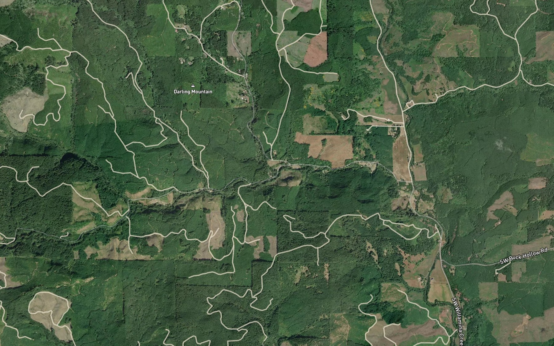 Satellite map of the Gilbert Creek