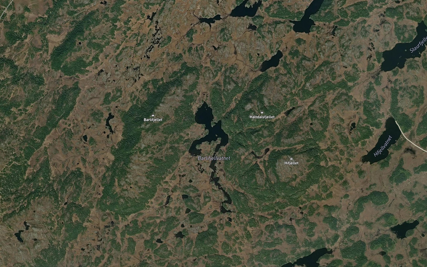 Satellite map of the Barlifjellvatnet