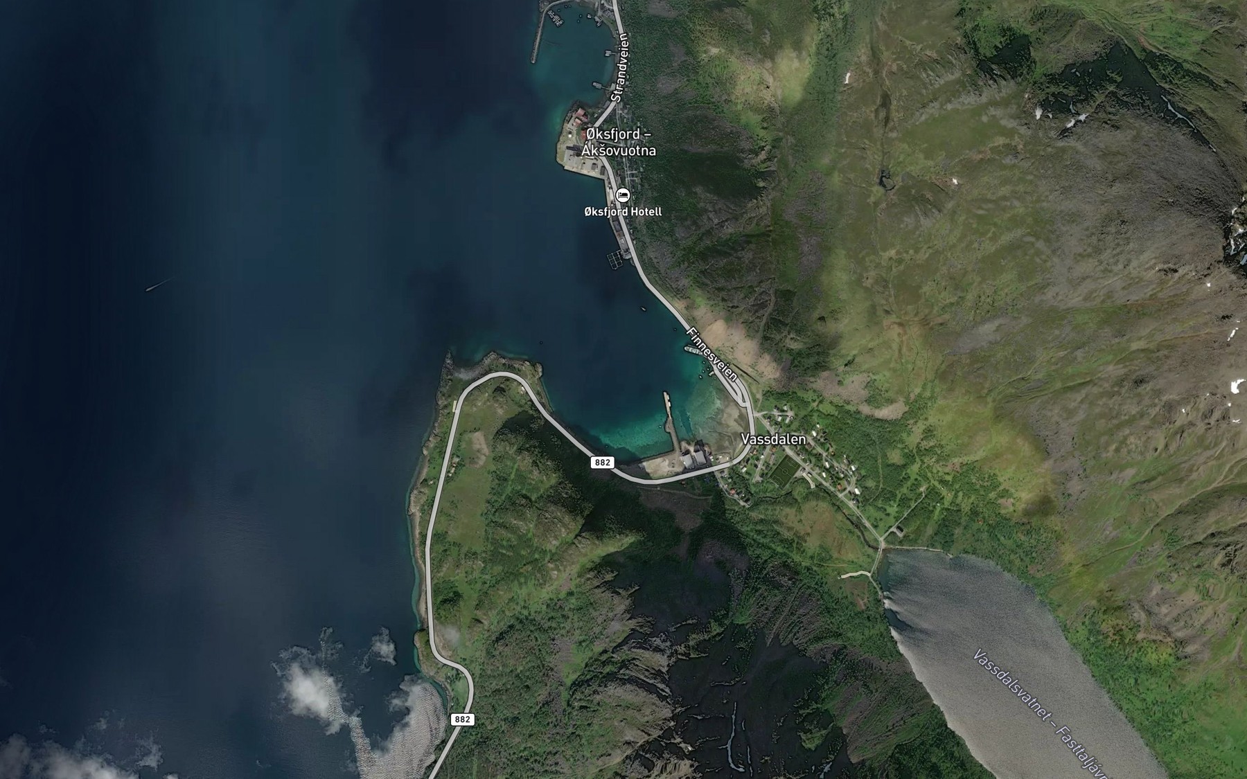 Satellite map of the Vassdalsbotn