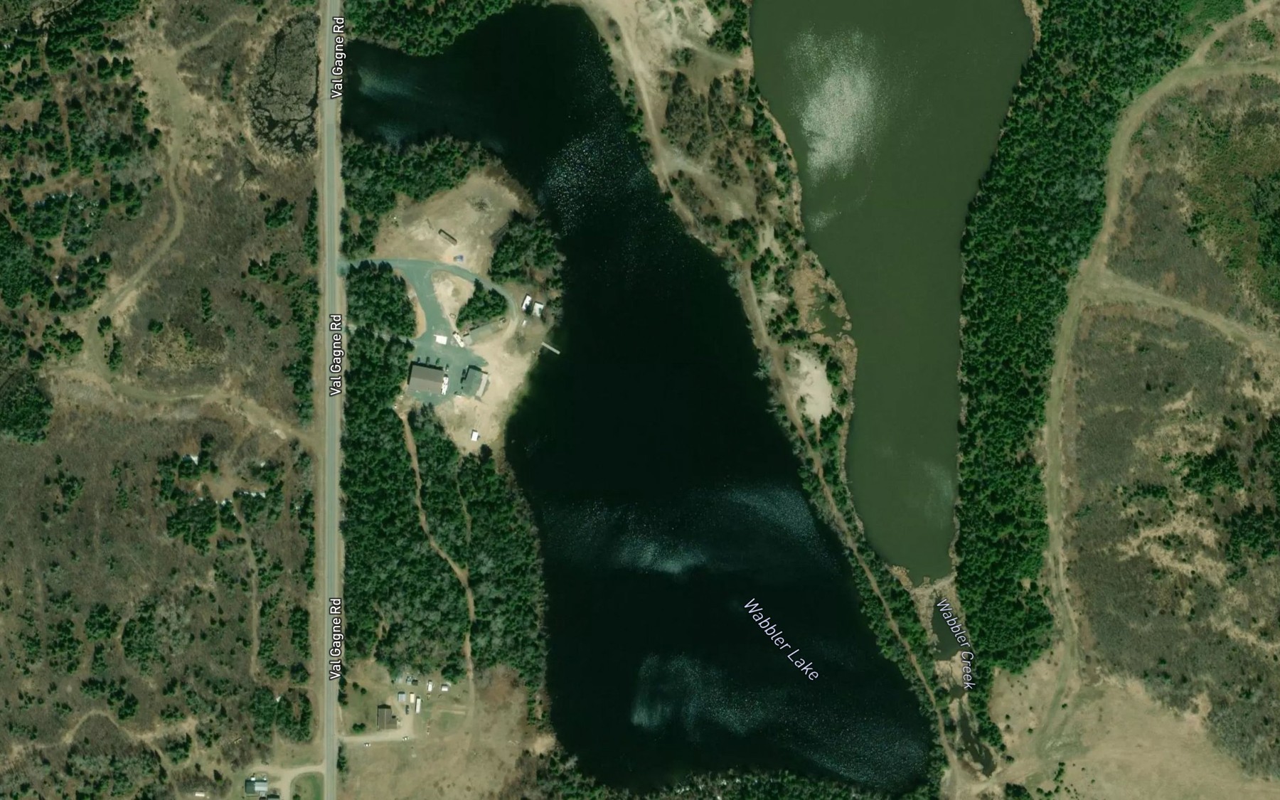 Satellite map of the Wabbler Lake