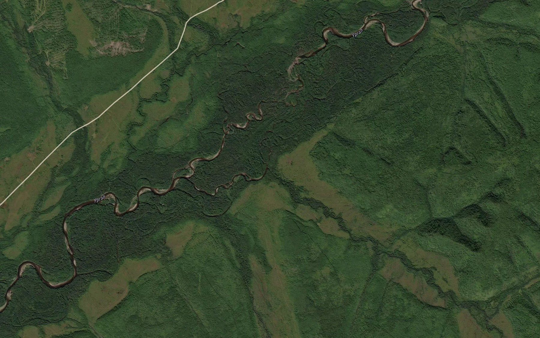 Satellite map of the Bol'shaya El'ga