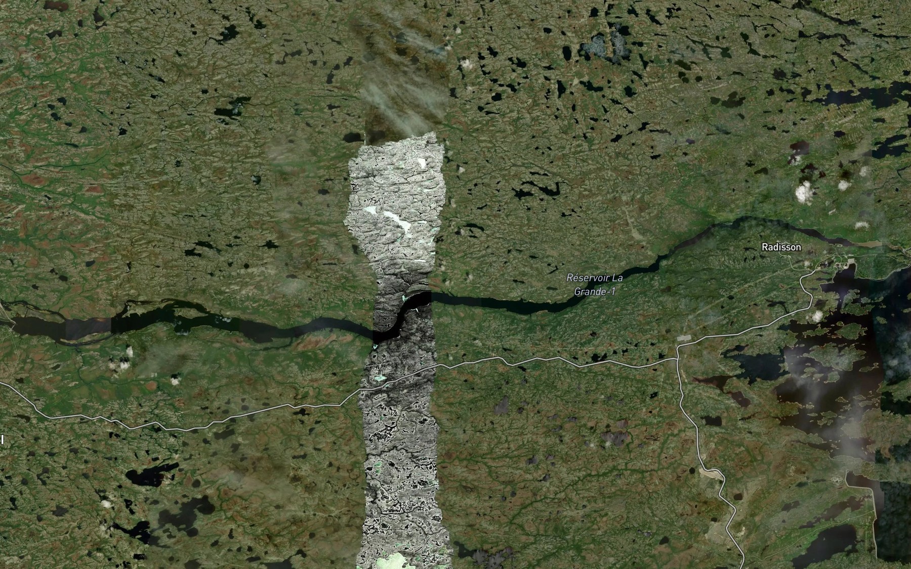Satellite map of the Riviere Achazi