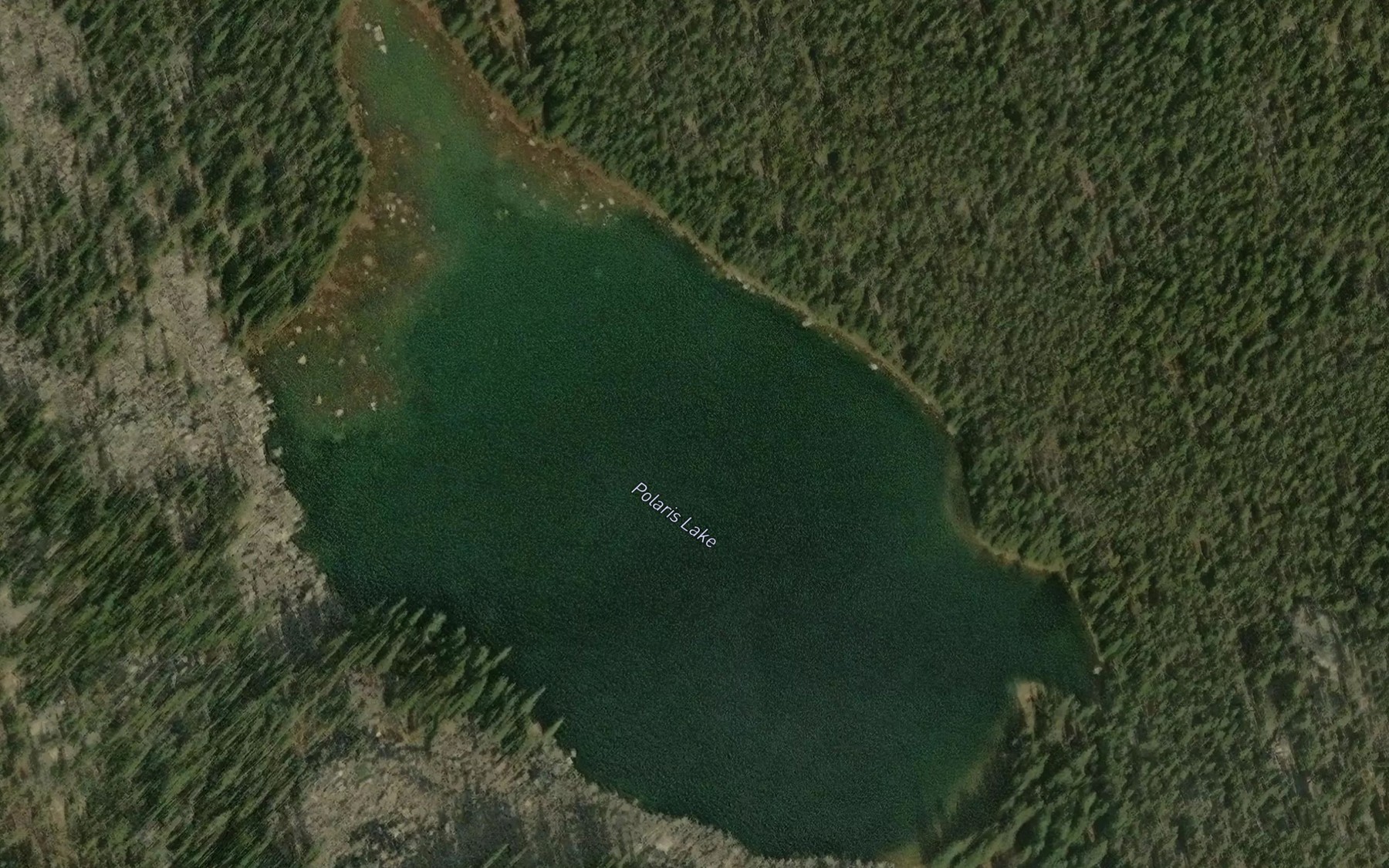 Satellite map of the Polaris Lake