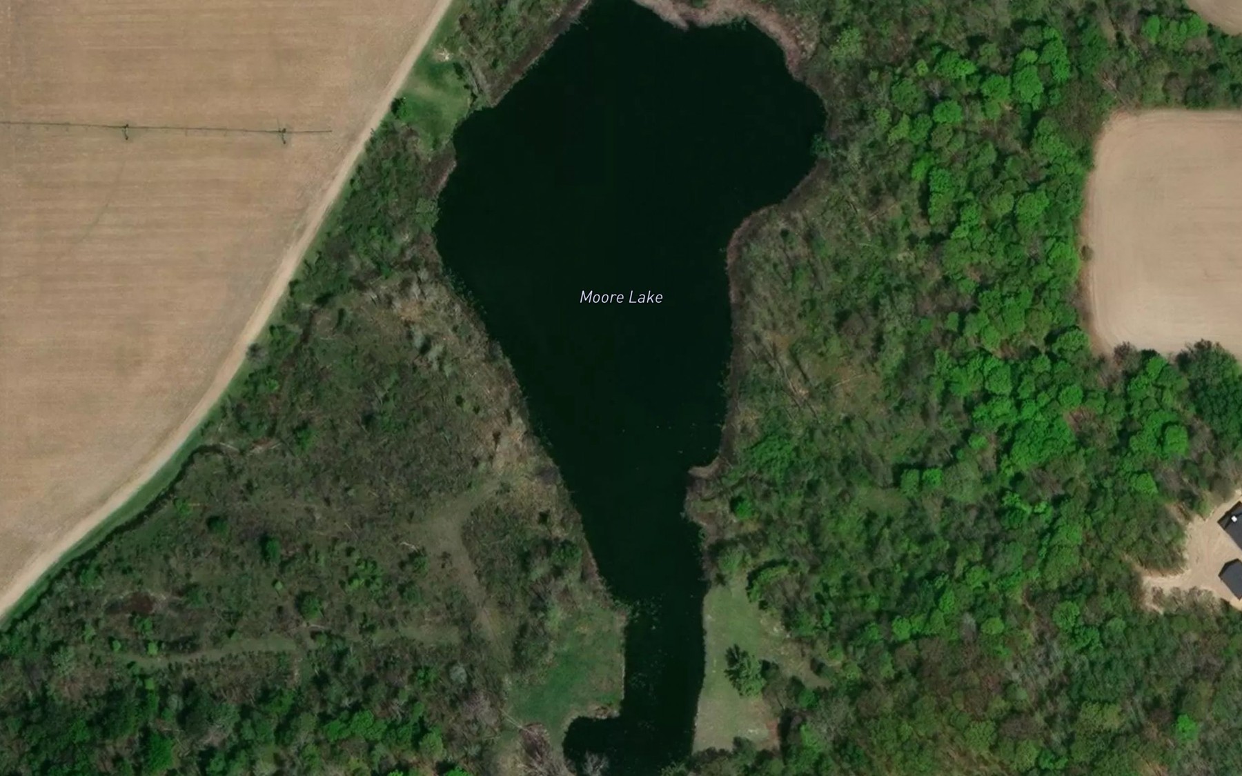 Satellite map of the Moore Lake