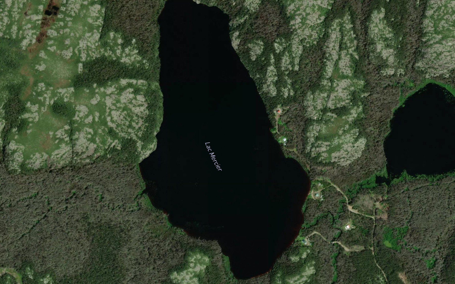 Satellite map of the Lac Mercier