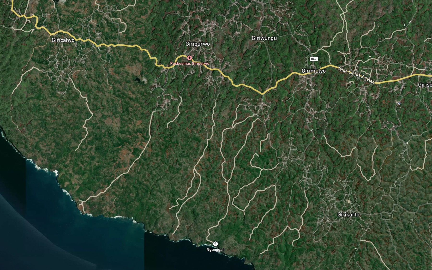 Satellite map of the Danau Jalin
