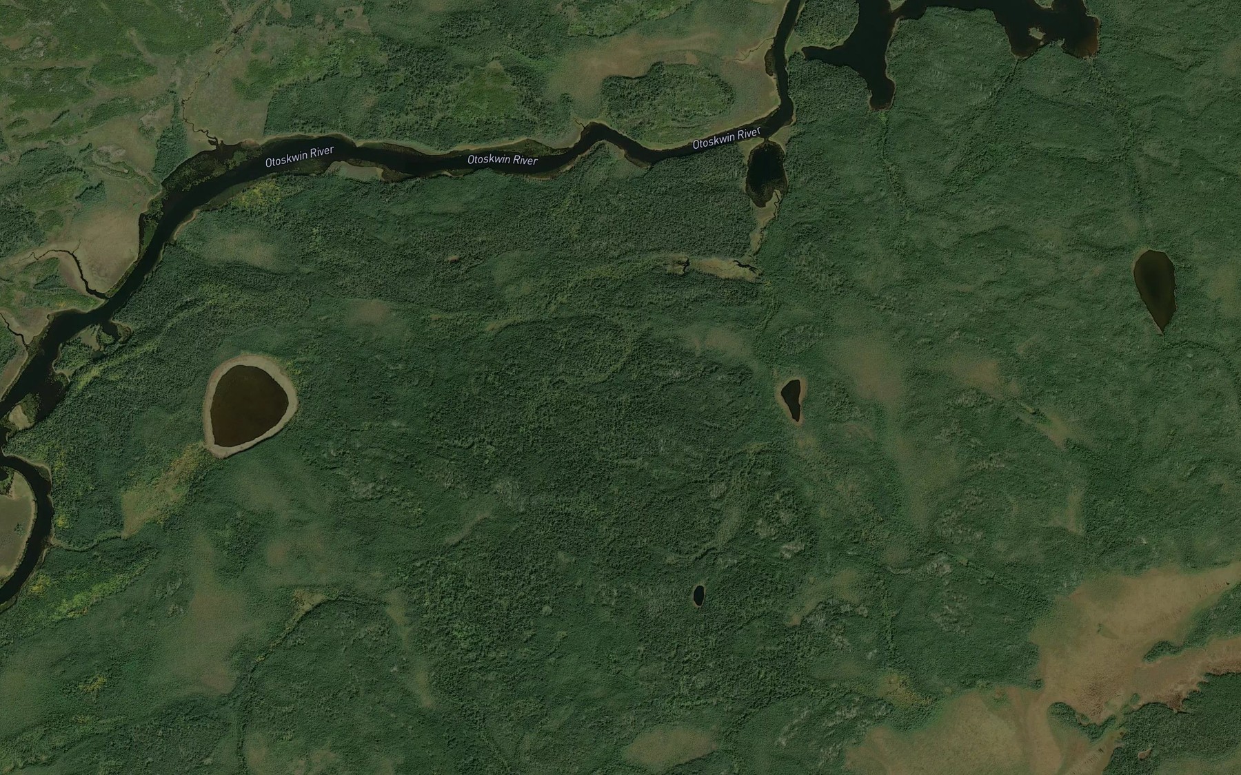 Satellite map of the Williams River