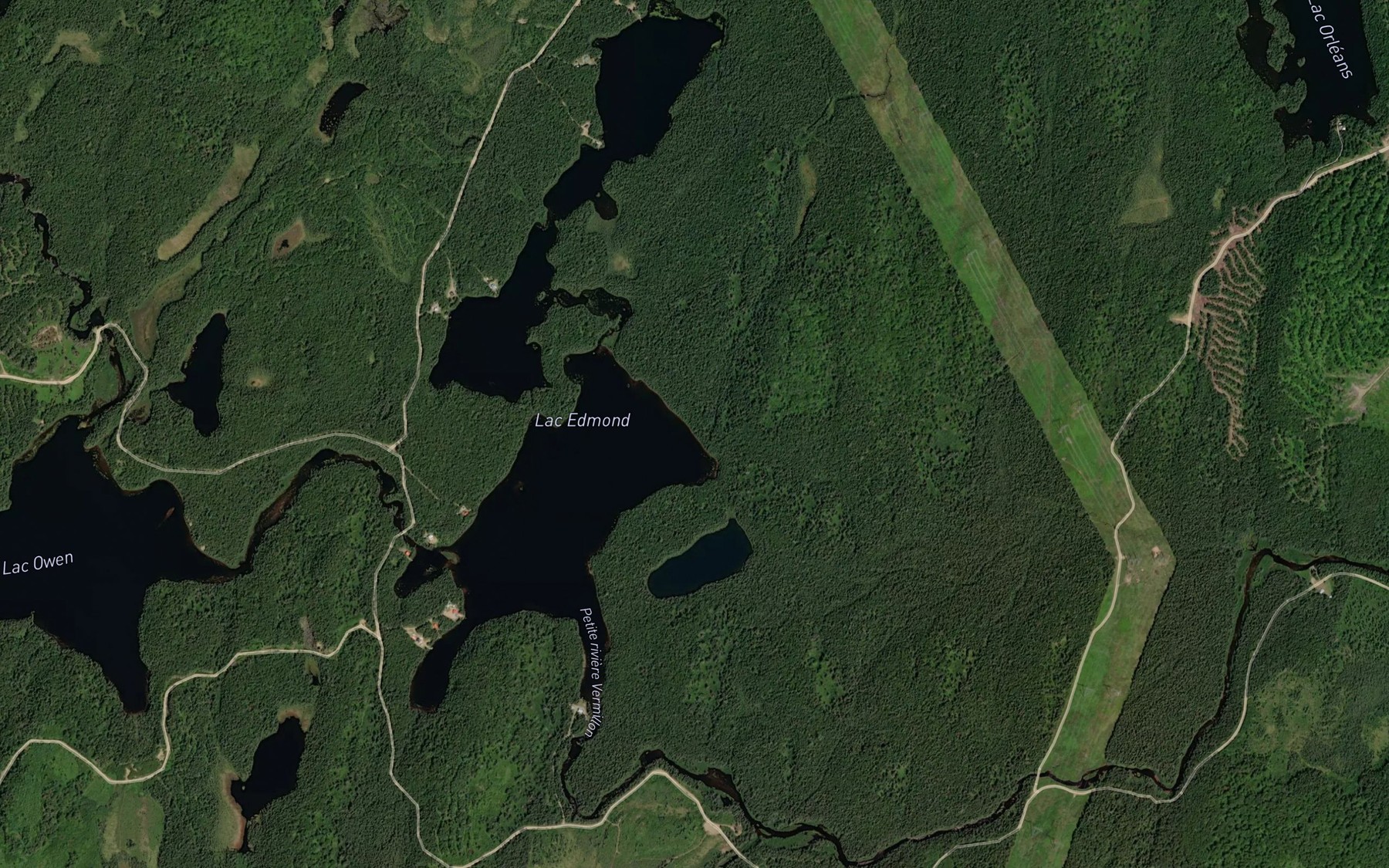 Satellite map of the Lac Edmond