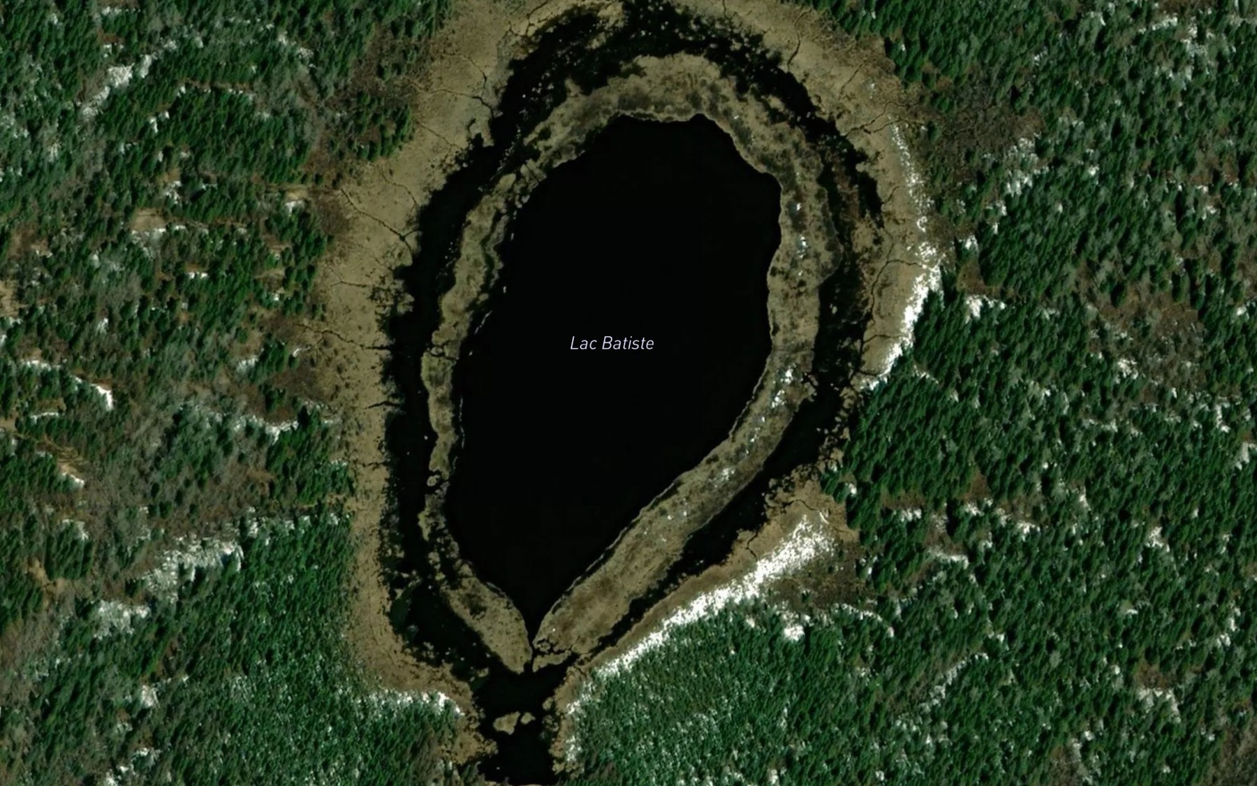 Satellite map of the Lac Batiste