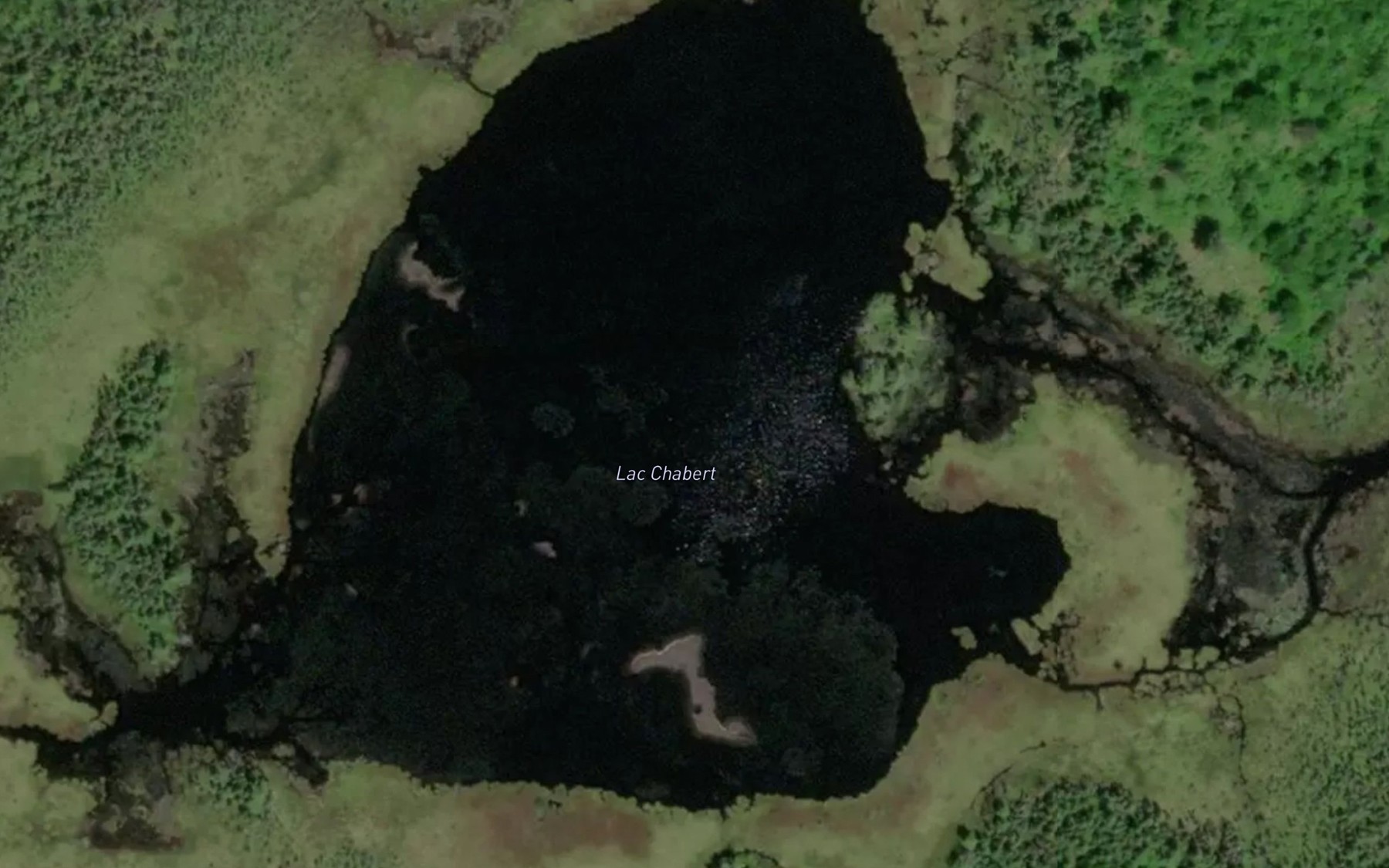 Satellite map of the Lac Chabert