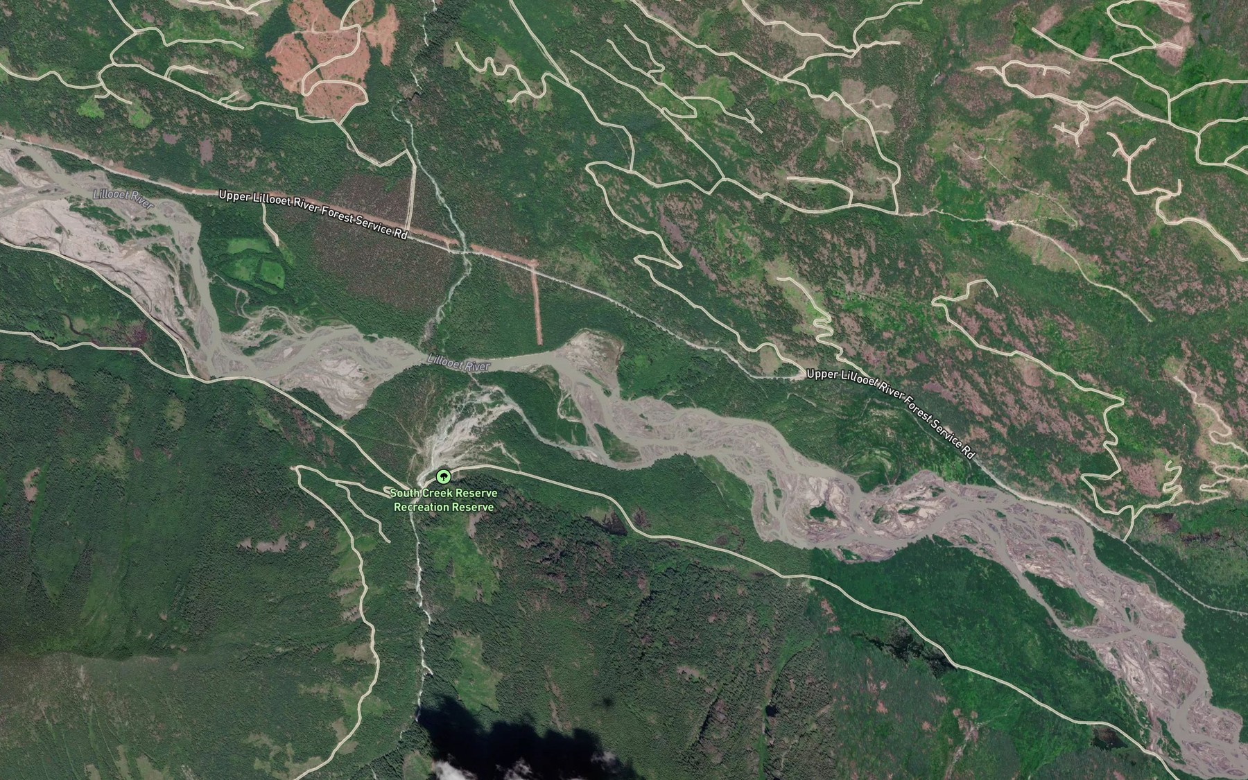 Satellite map of the South Creek
