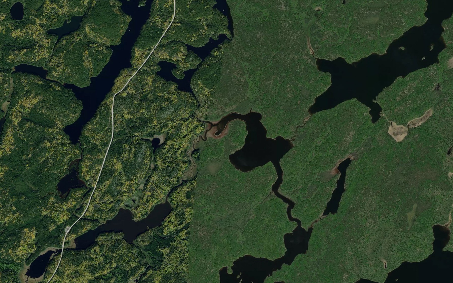 Satellite map of the Spade Creek