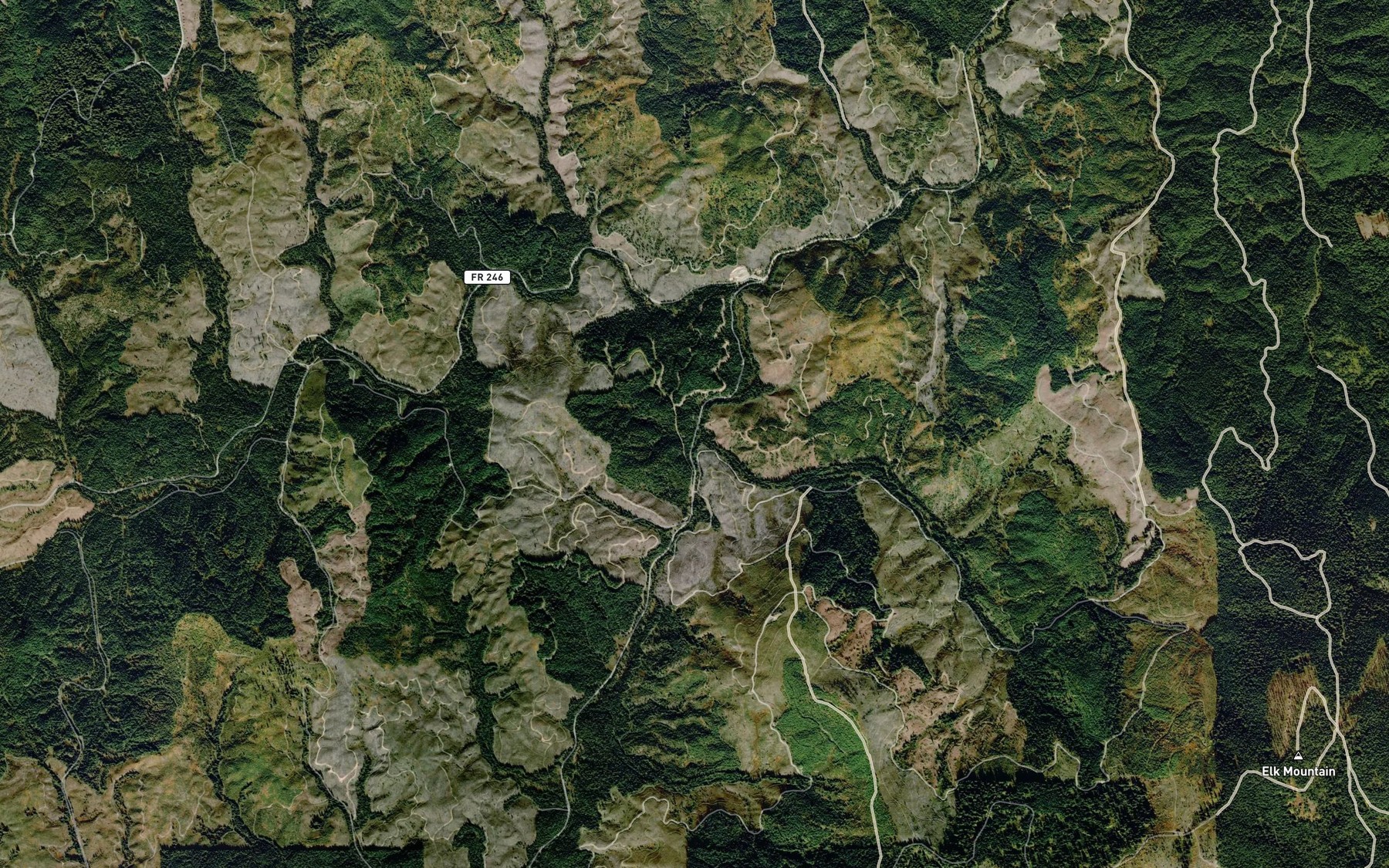 Satellite map of the Moose Creek