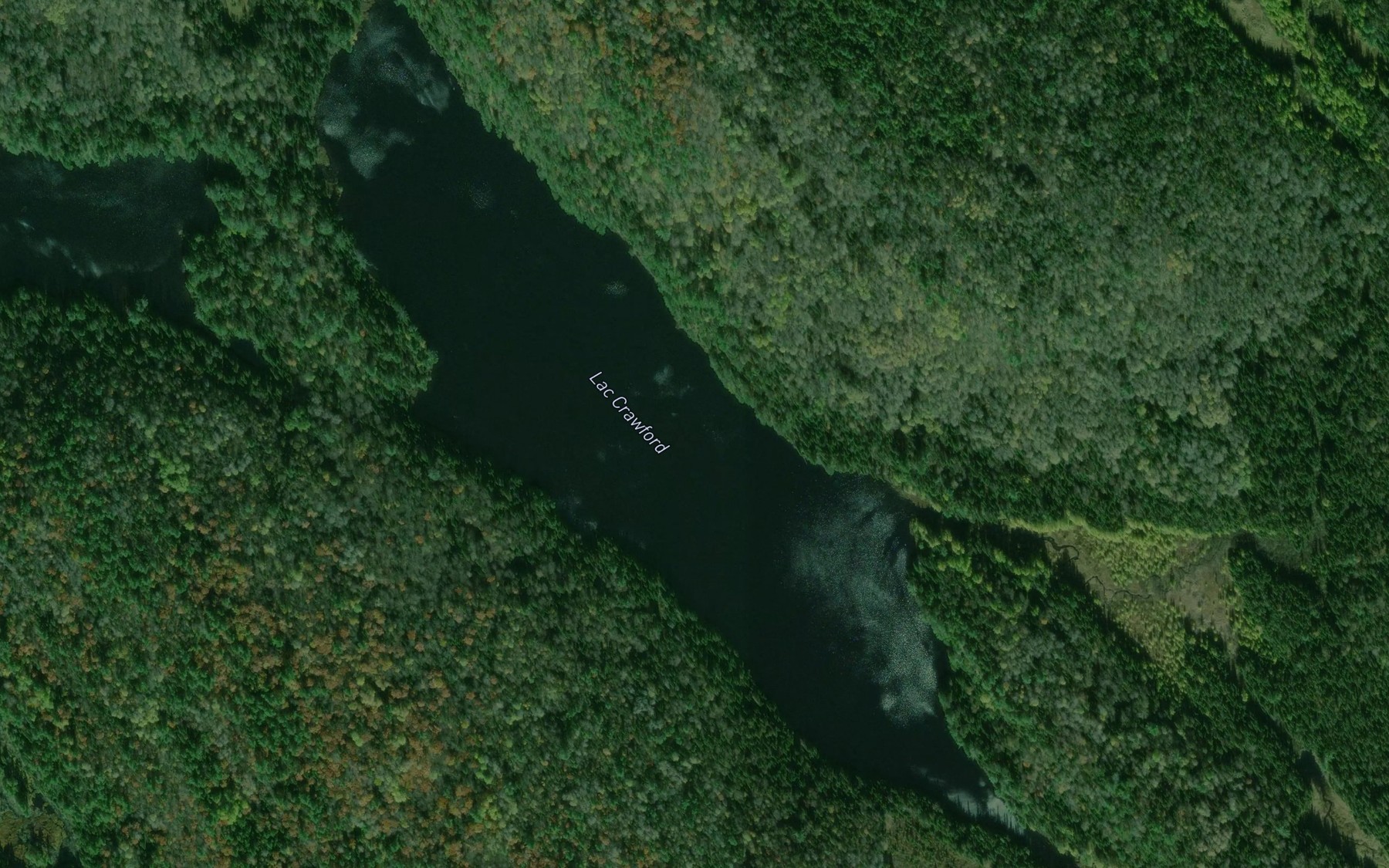 Satellite map of the Lac Crawford