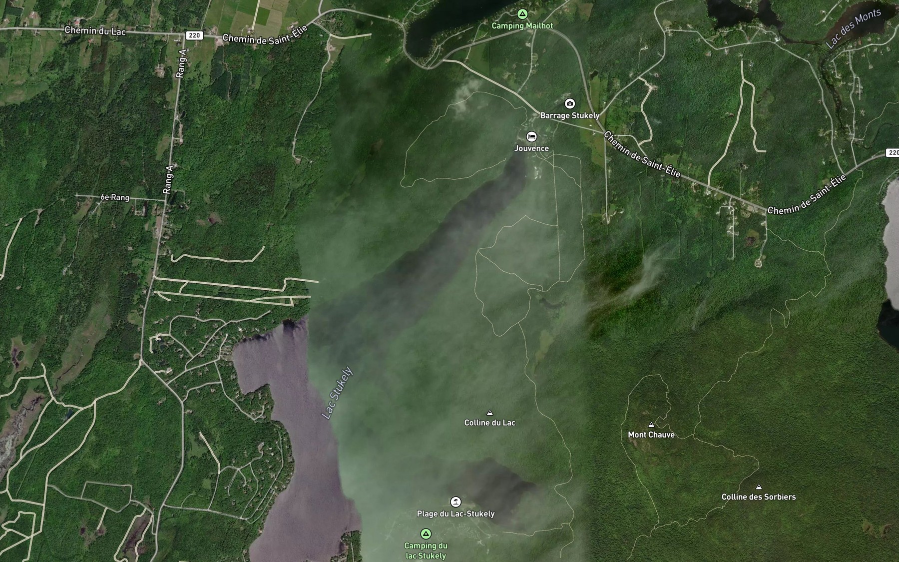 Satellite map of the Ruisseau des Pruches