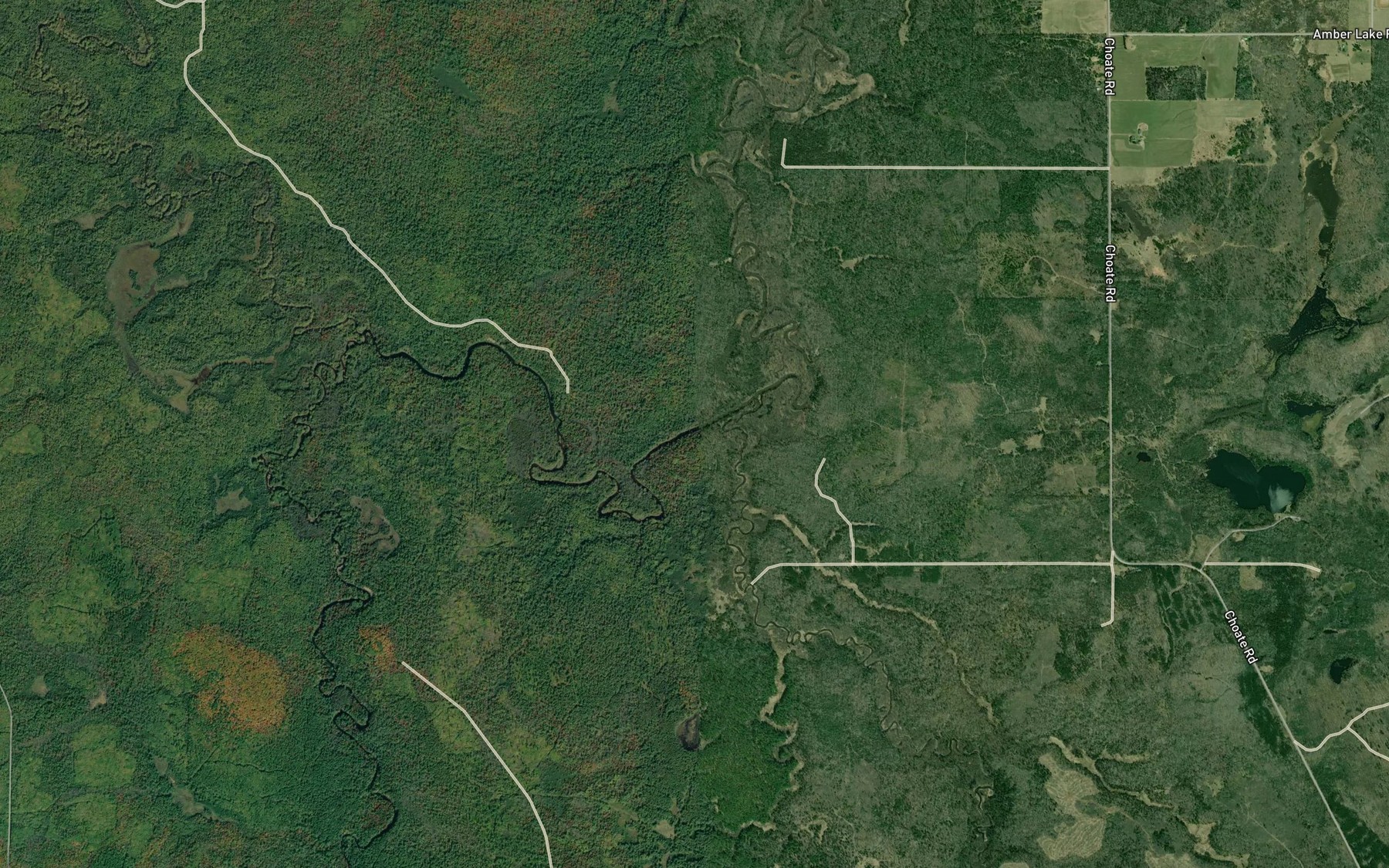 Satellite map of the Eighteen Mile Rapids