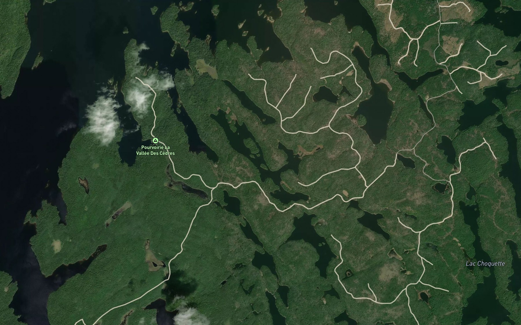 Satellite map of the Lac Brian