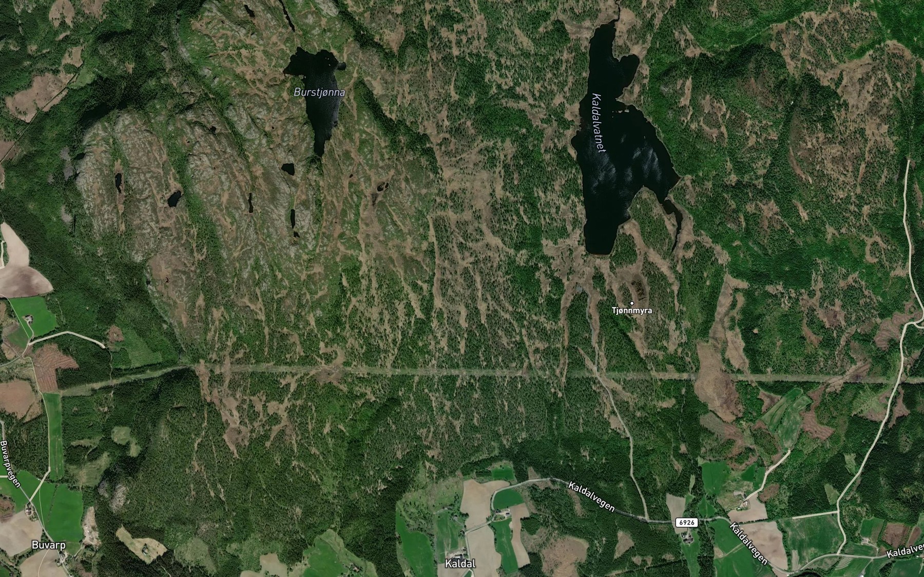 Satellite map of the Grindabekken
