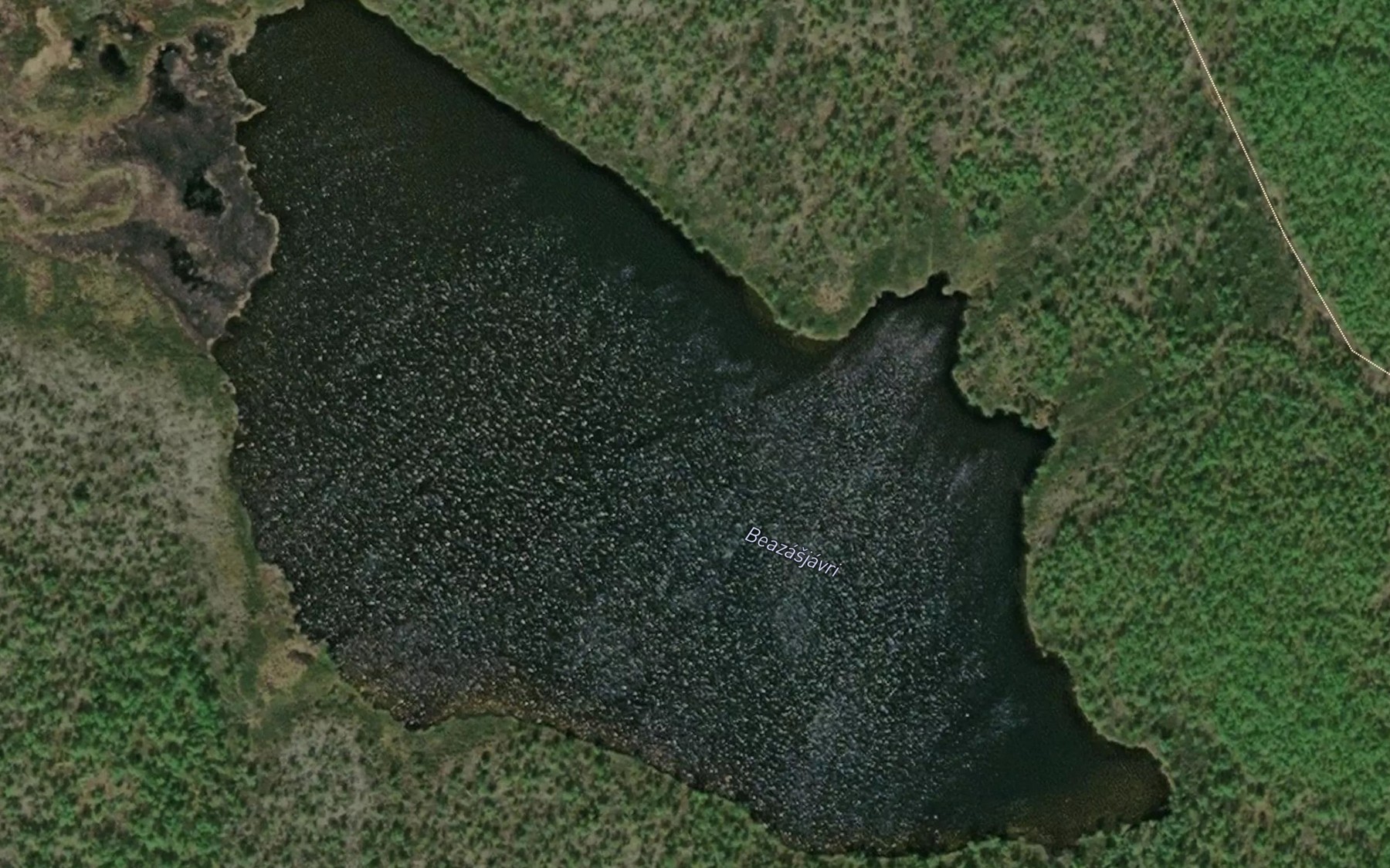Satellite map of the Beazasjavri