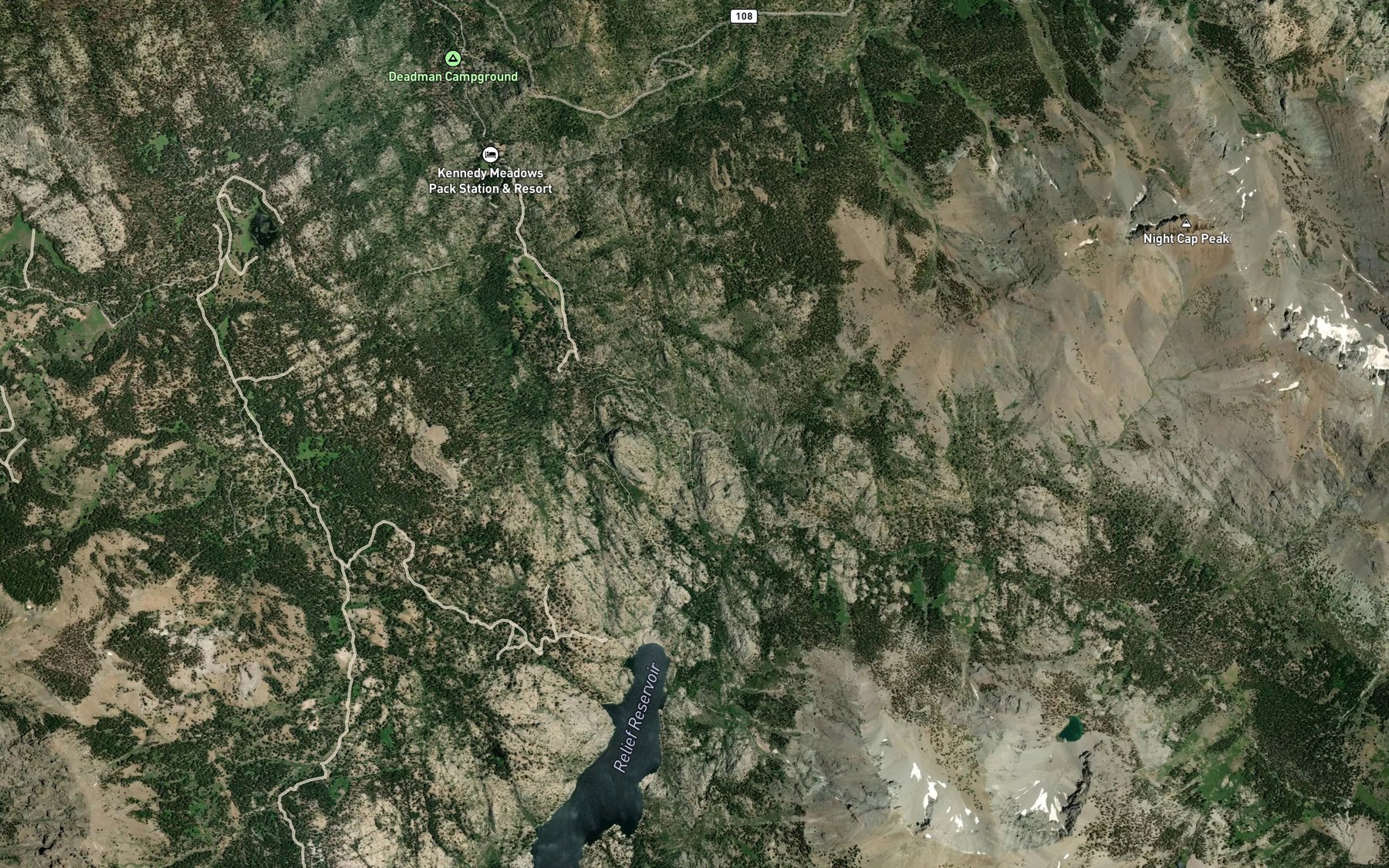 Satellite map of the Kennedy Creek