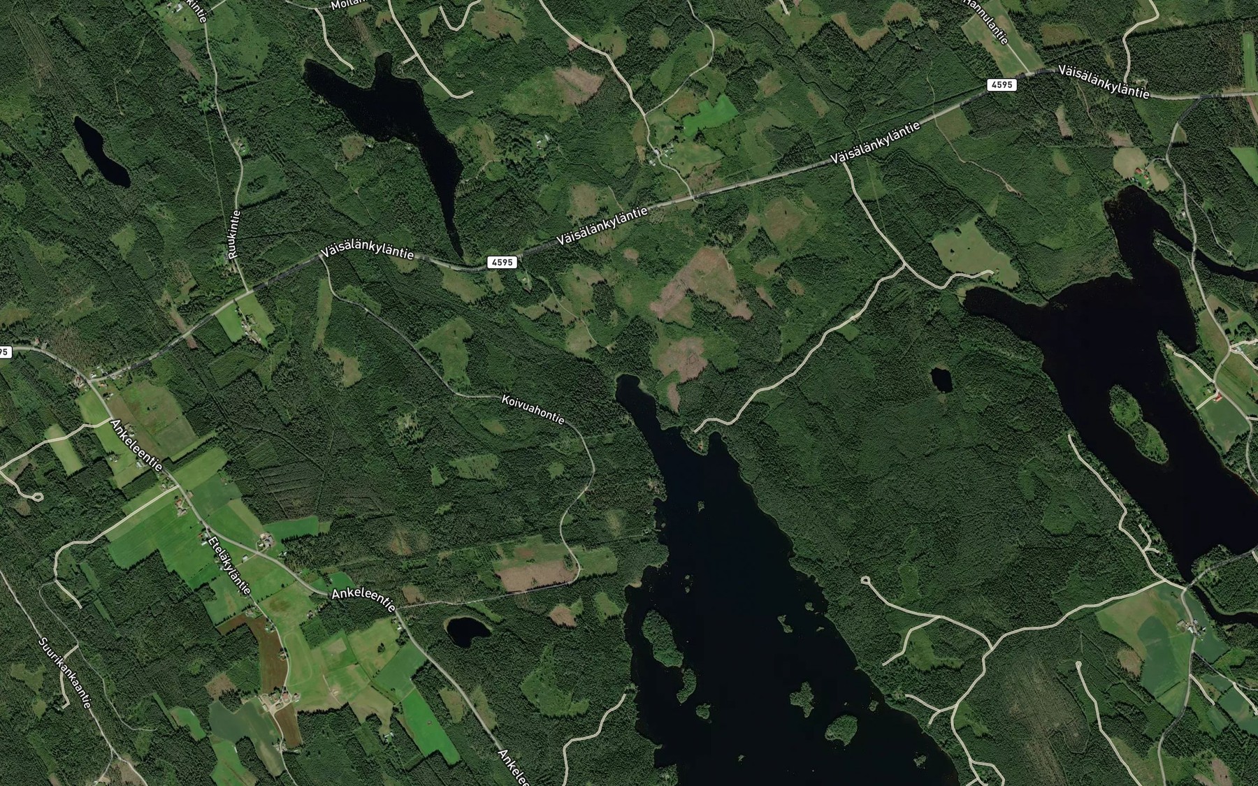 Satellite map of the Mustanlahti