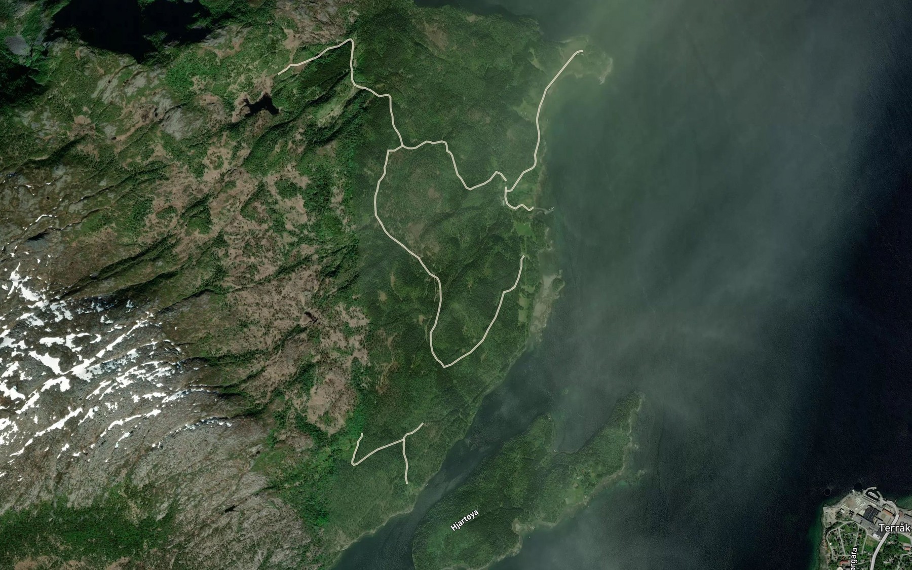 Satellite map of the Sorelva