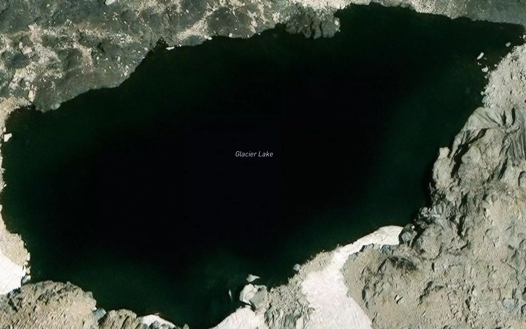Satellite map of the Glacier Lake