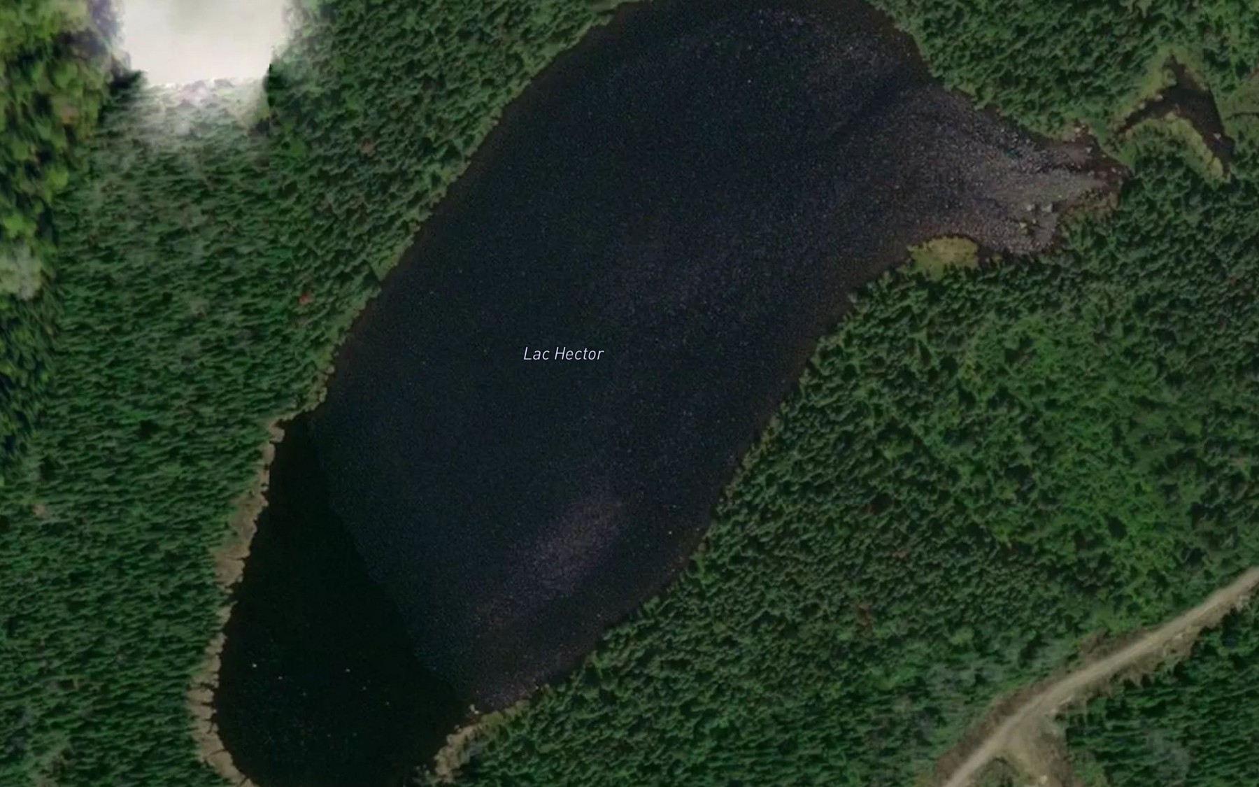 Satellite map of the Lac Hector