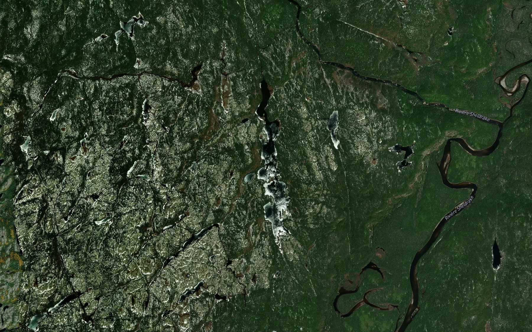 Satellite map of the Lac Fortin
